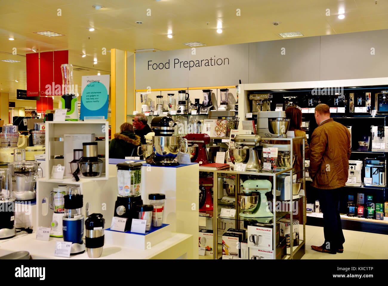 À l'intérieur du grand magasin John Lewis la préparation des aliments Ministère Banque D'Images