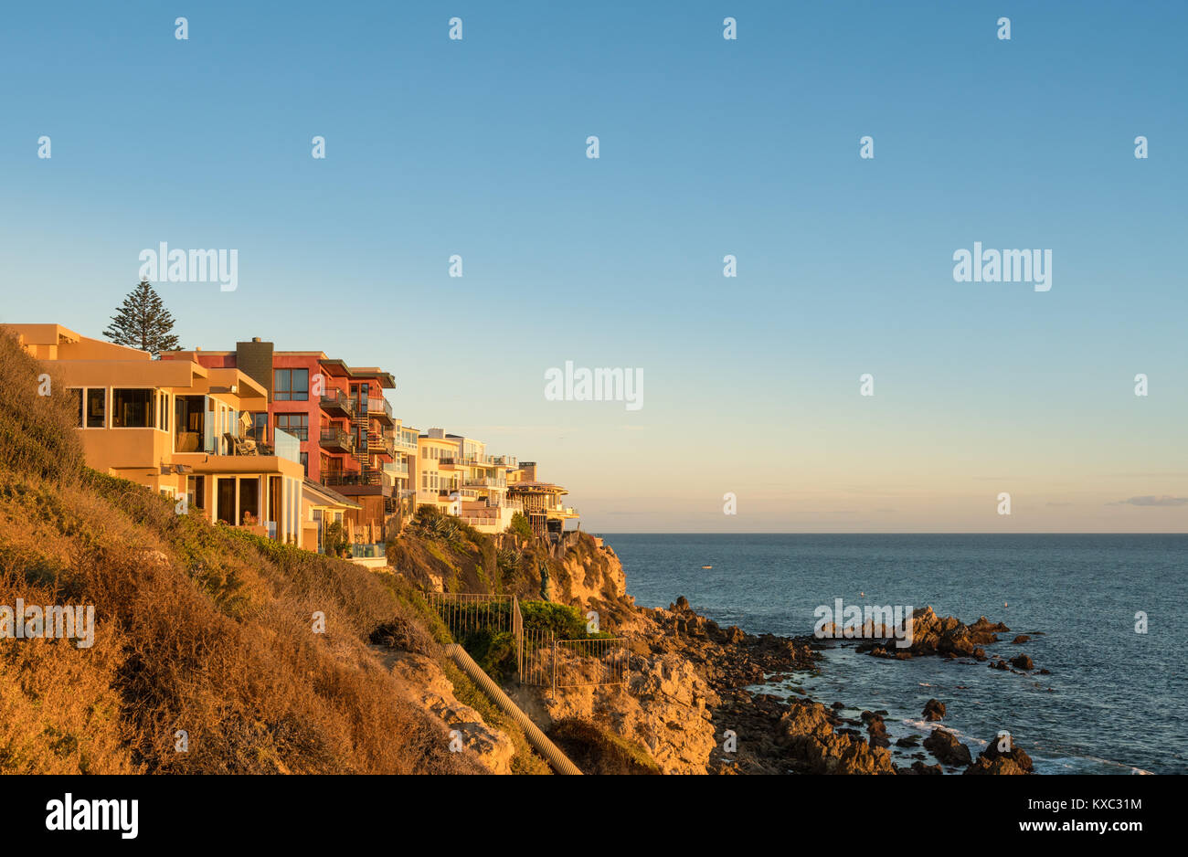 Maisons de luxe oceanside à Corona del Mar près de Newport Beach Banque D'Images