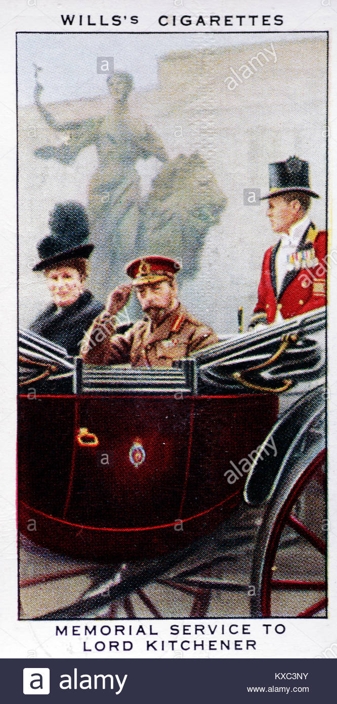 Le règne du roi George V - service commémoratif à lord Kitchener 1916 Banque D'Images