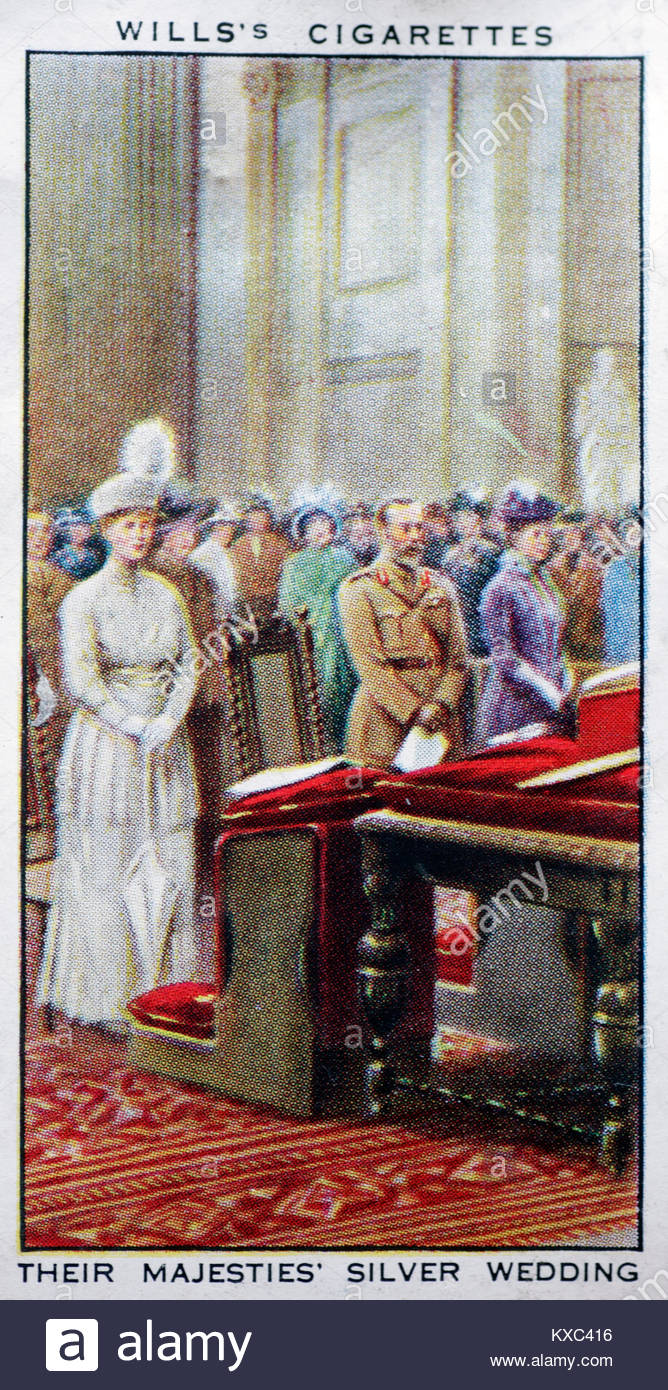 Le règne du roi George V - Leurs Majestés noces d'argent 1918 Banque D'Images