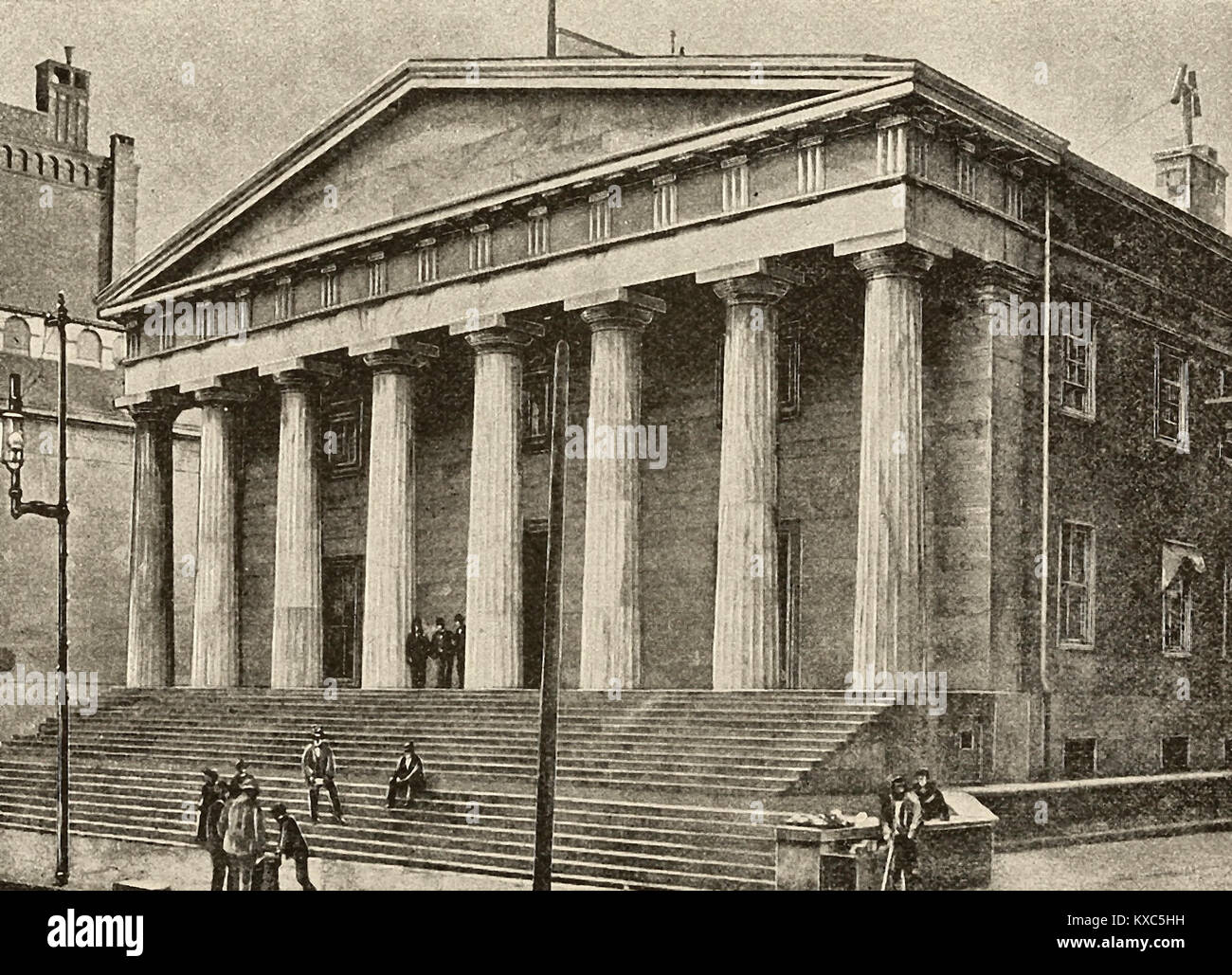 United States Custom House - châtaignier et Quatrième rue - Philadelphie, vers 1898 Banque D'Images