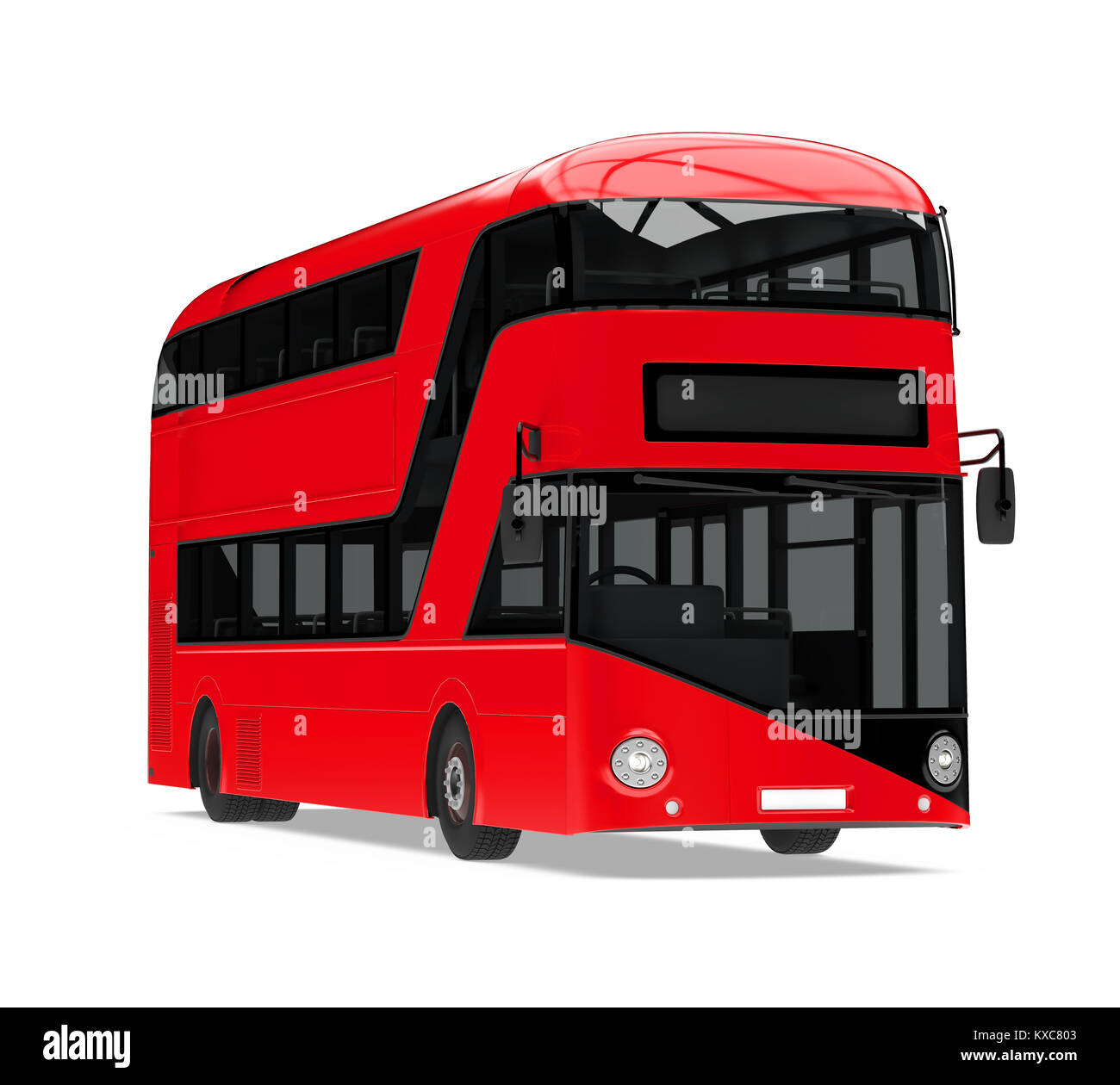 New London bus à double étage isolé Banque D'Images