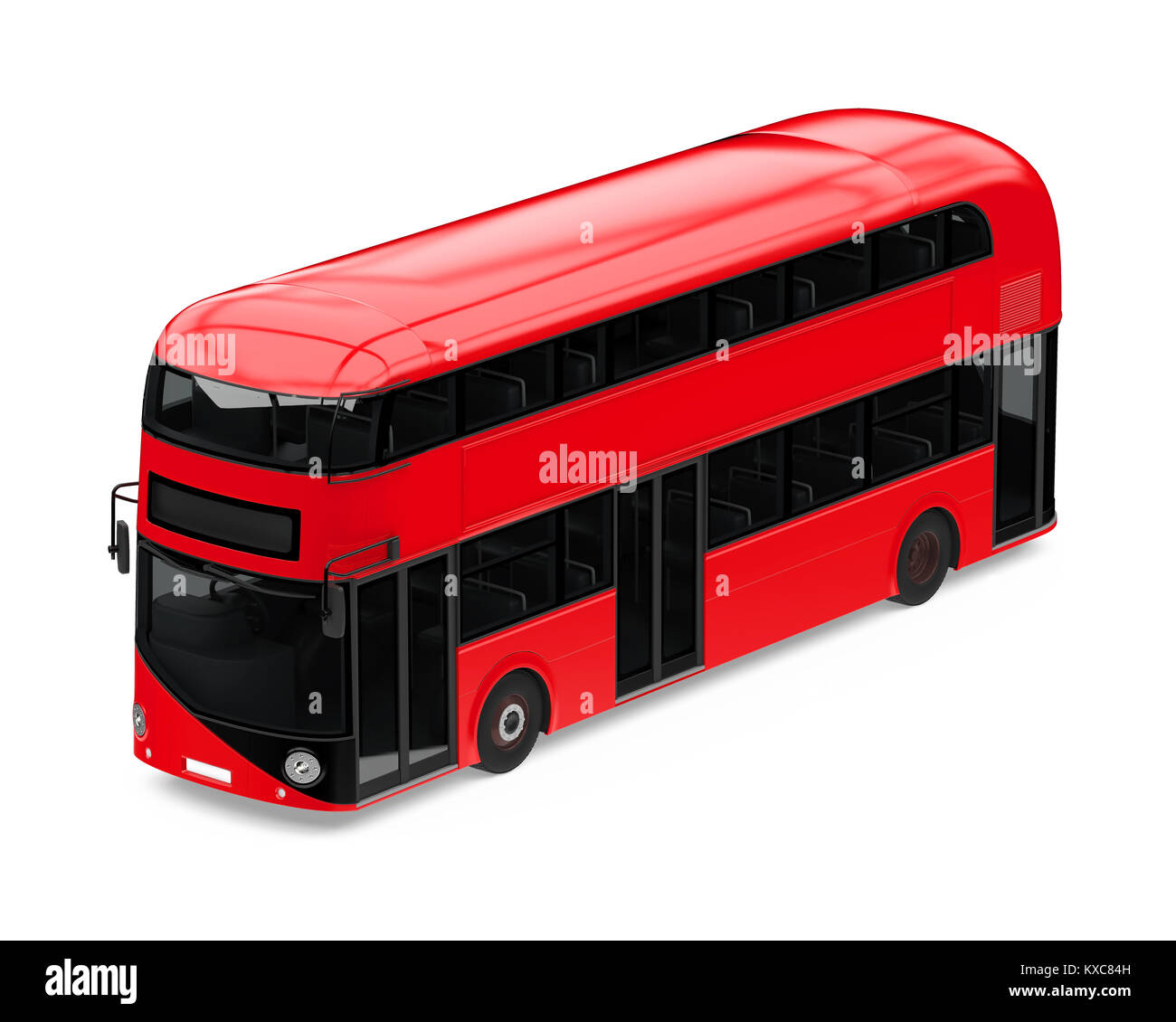 New London bus à double étage isolé Banque D'Images