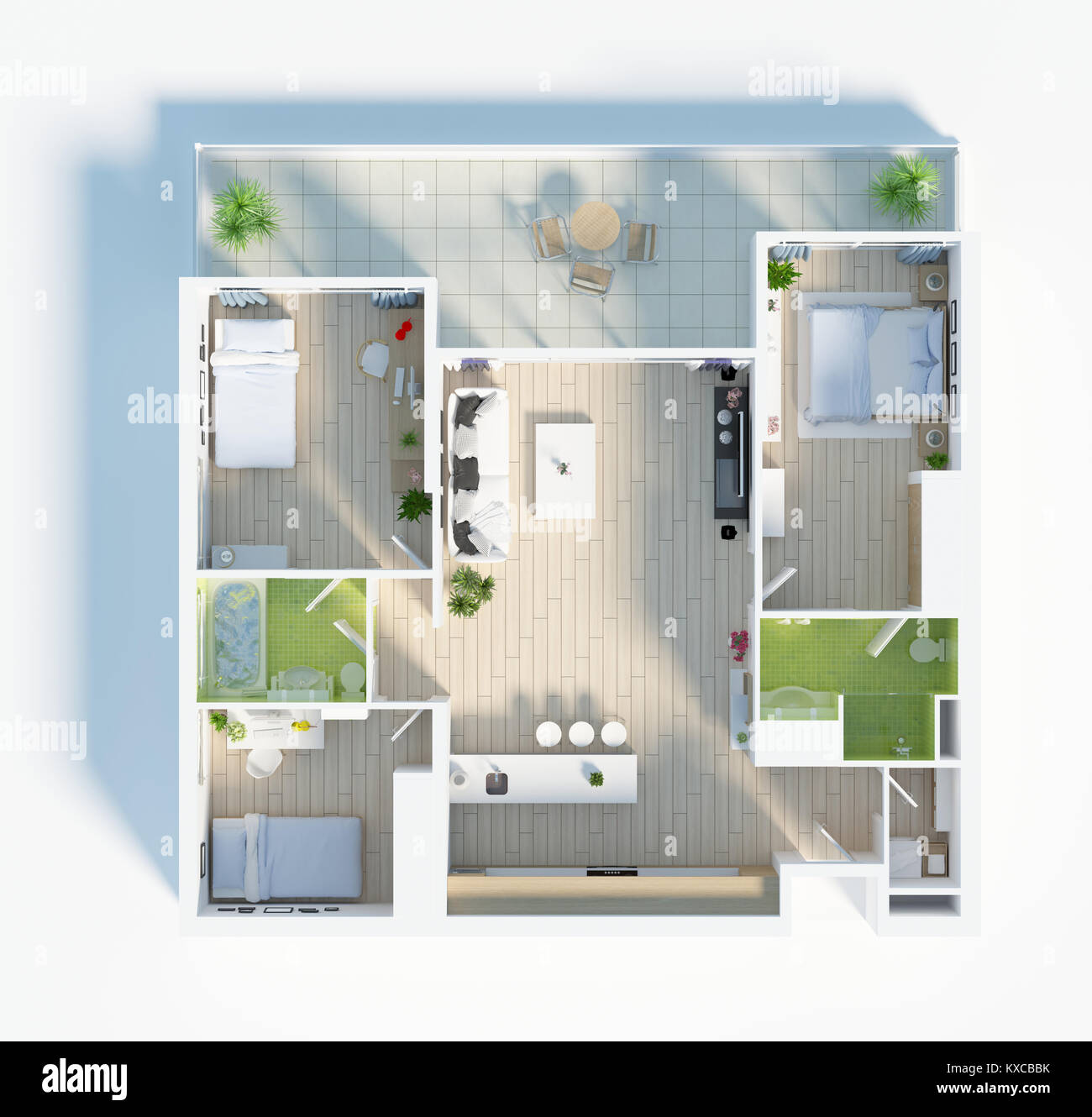 plan de maison vue de dessus