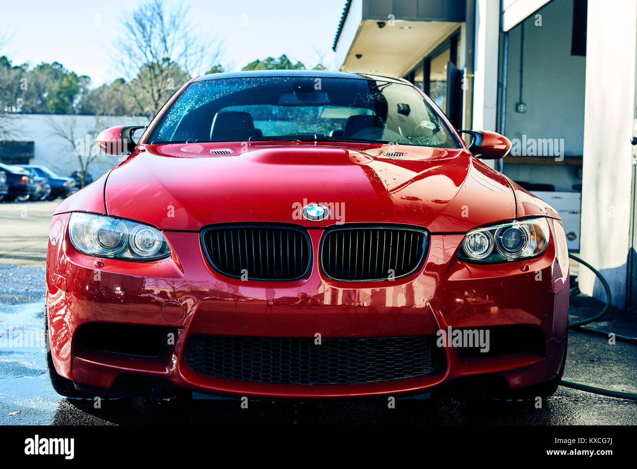 E92 M3 rouge Banque D'Images