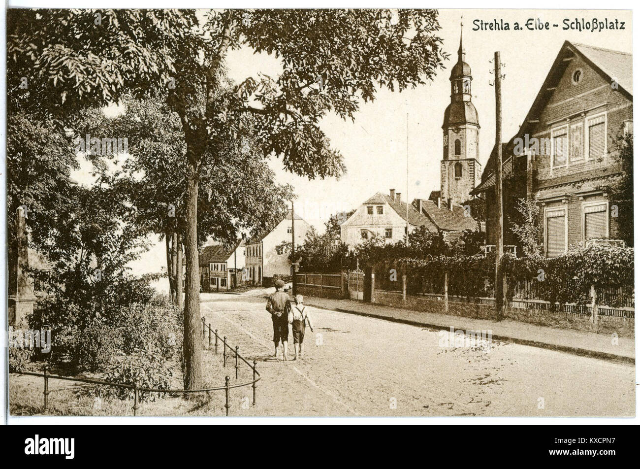 20584-Strehla-1917-Schloßplatz-Brück & Sohn Kunstverlag Banque D'Images