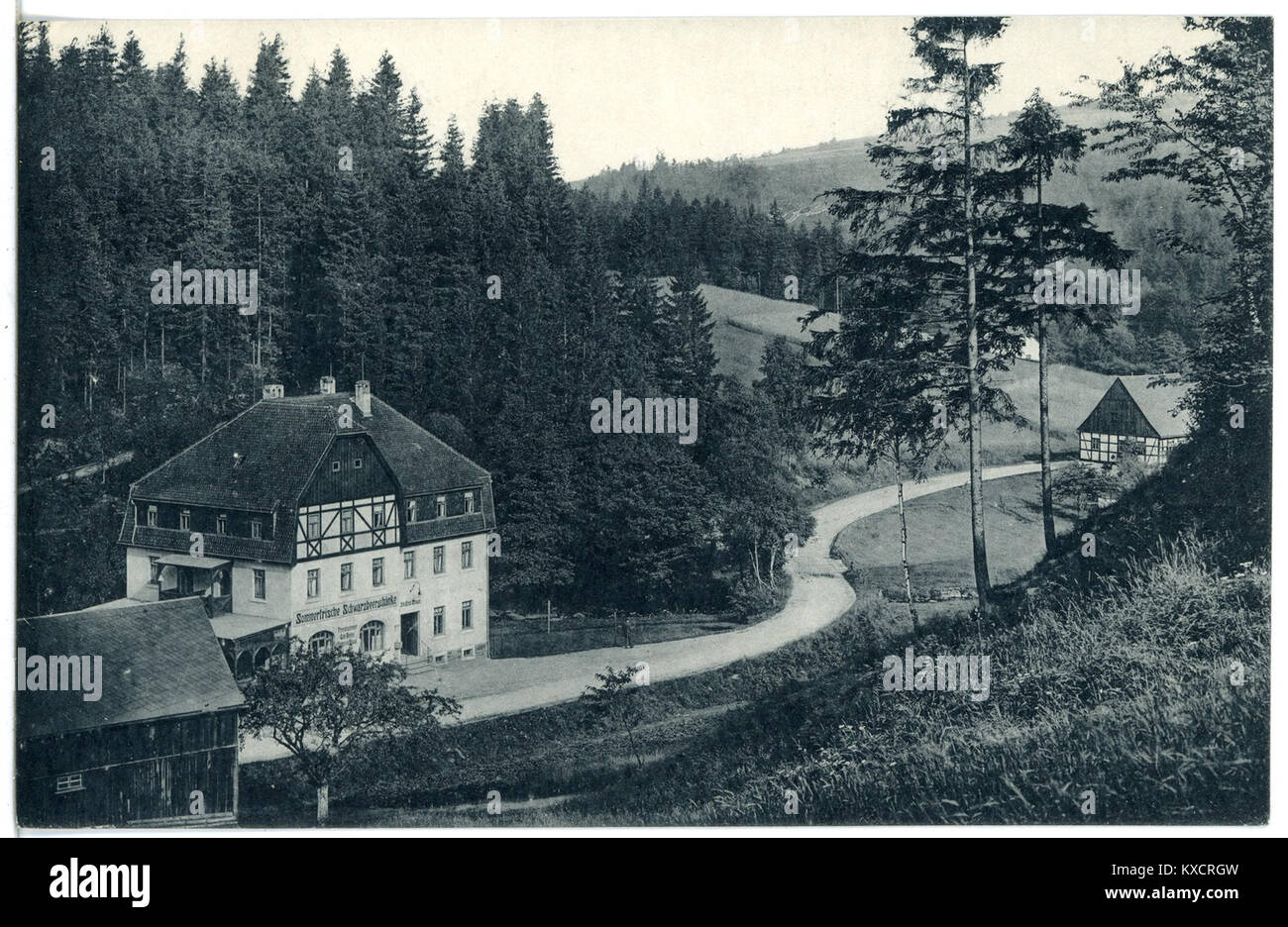 21057-Schwarzwassertal-1918-Schwarzbeerschänke-Brück & Sohn Kunstverlag Banque D'Images