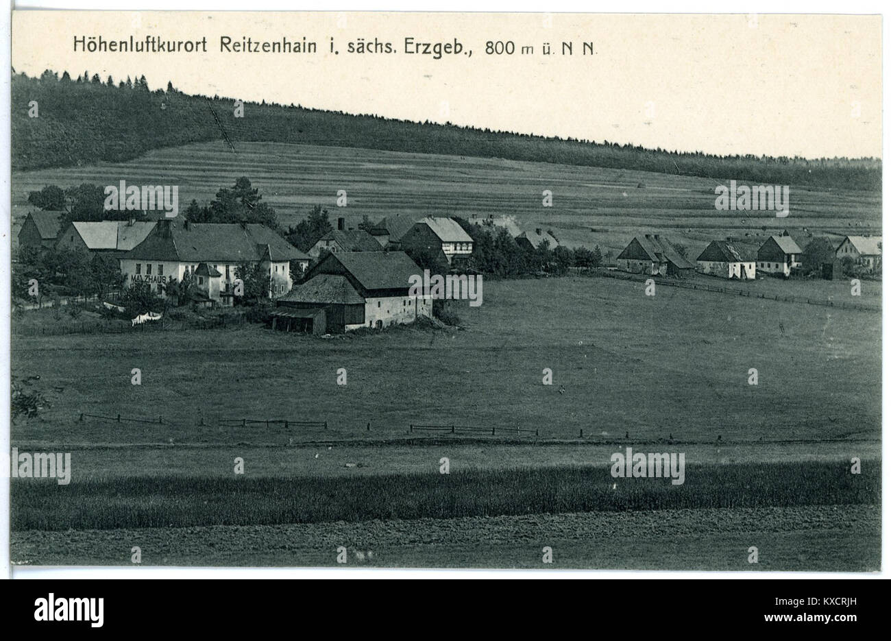 21094-Reitzenhain-1918-Blick auf Reitzenhain-Brück & Sohn Kunstverlag Banque D'Images