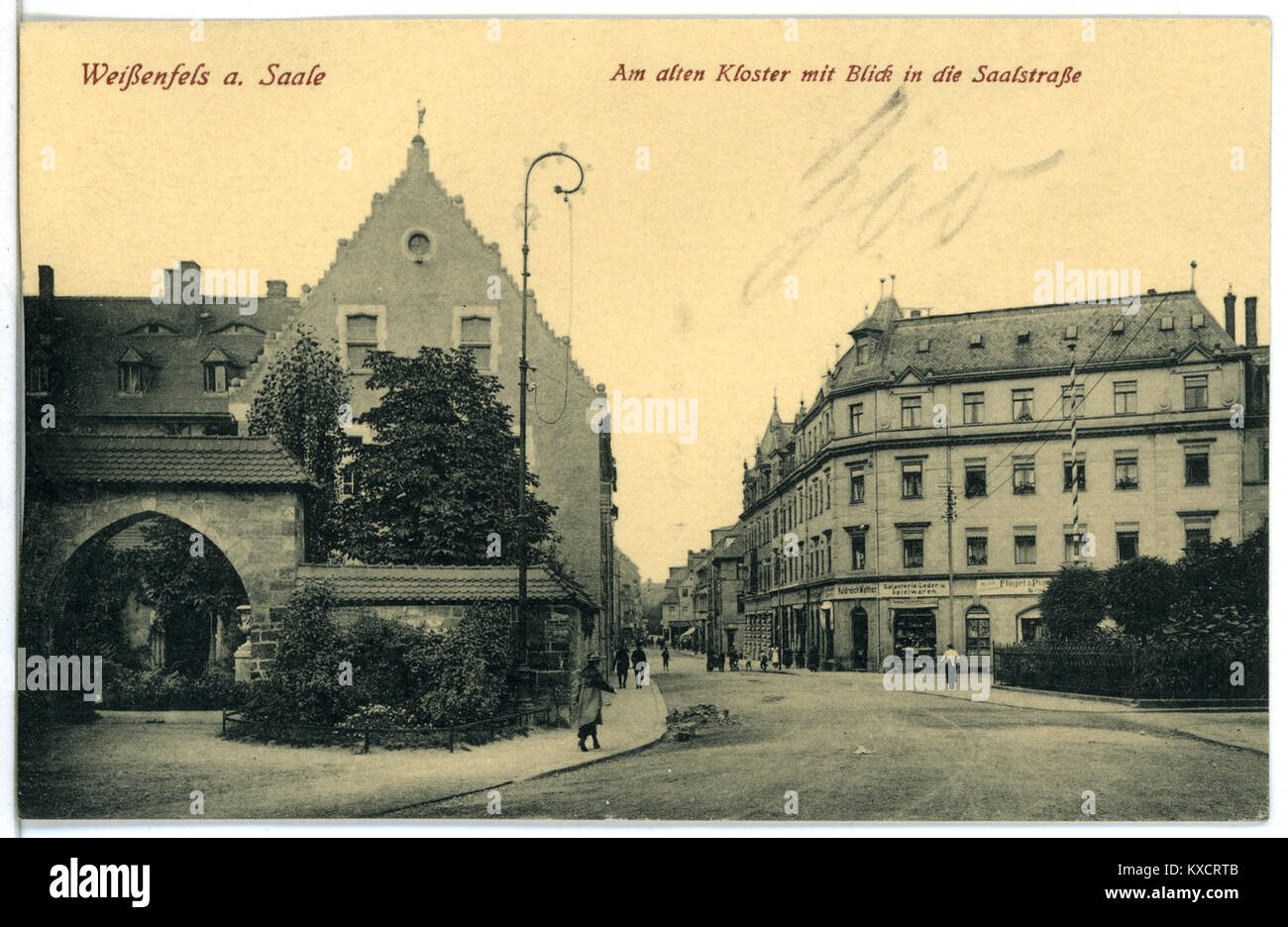 21218-Weißenfels-1919-Altes Kloster mit Blick in die-Saalstraße Brück & Sohn Kunstverlag Banque D'Images