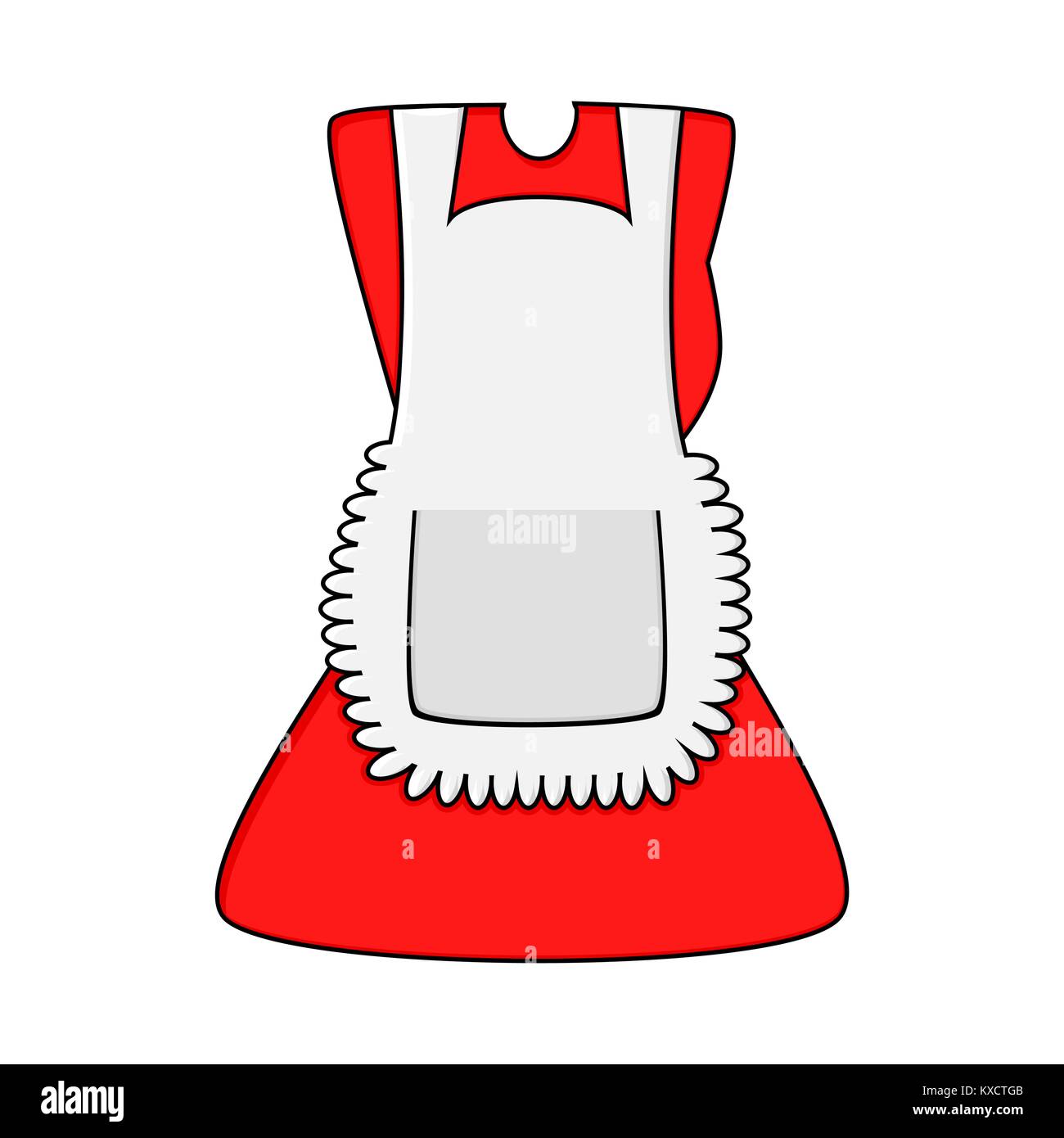 Cartoon robe pinafore isolé sur fond blanc Illustration de Vecteur