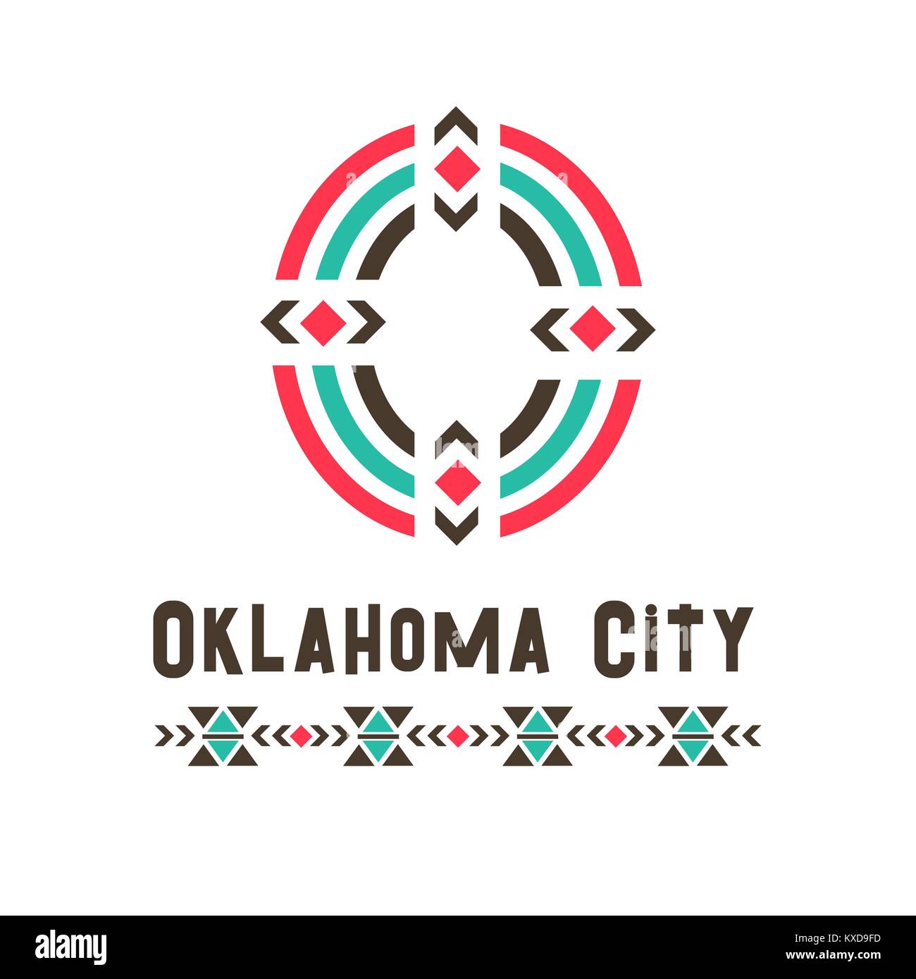 Logo d'Oklahoma City. Illustration de Vecteur