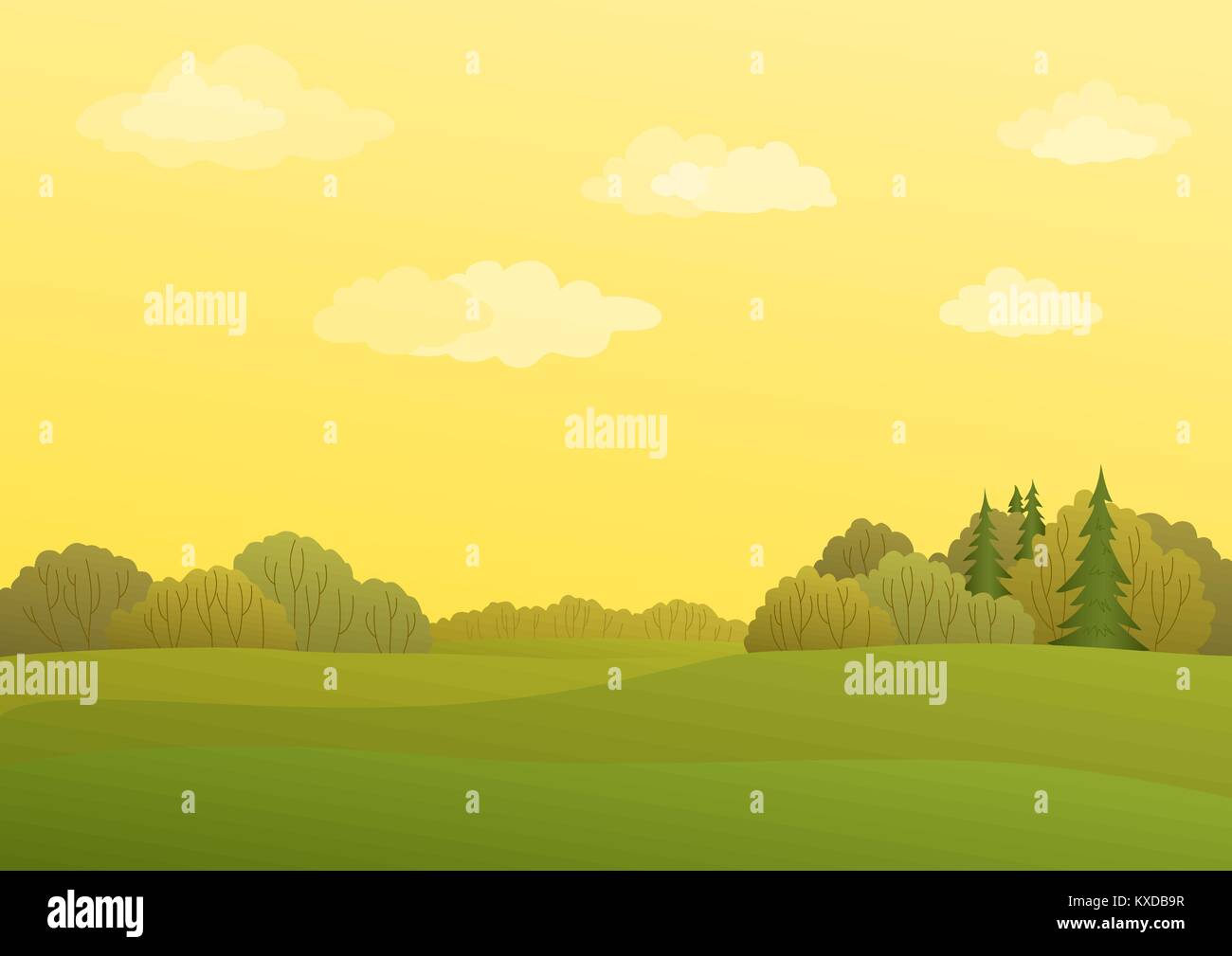 Paysage, automne Illustration de Vecteur