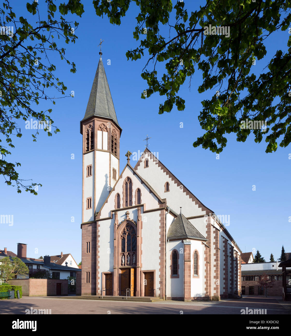 L'Église catholique St.Georg,Bad Pyrmont, Basse-Saxe, Allemagne Banque D'Images