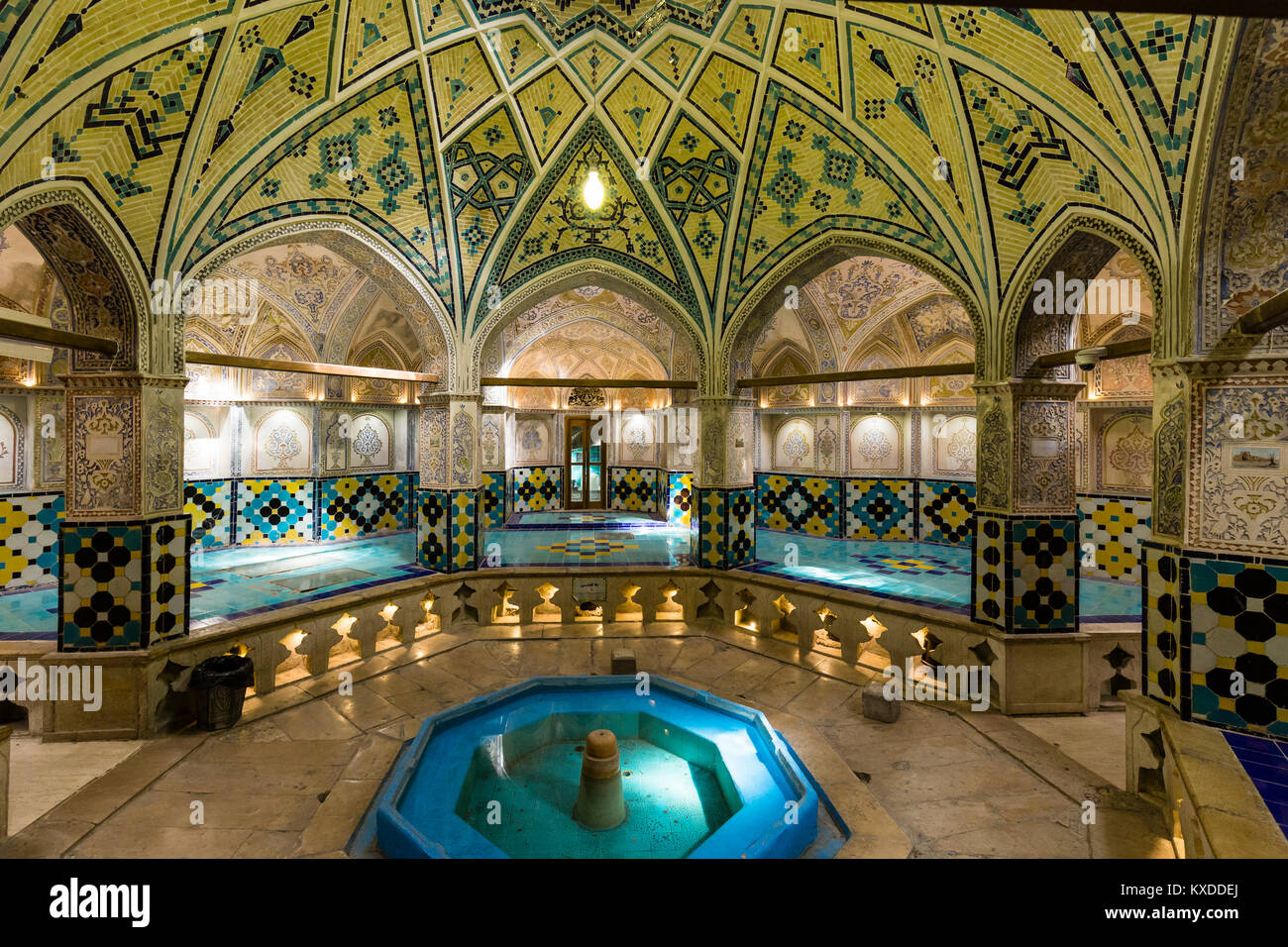 Hammam-e Mir Sultan Ahmad,ou du Sultan Ahmad Mir au hammam, un des mieux conservés du hammam traditionnel iranien,Kashan, Iran Banque D'Images