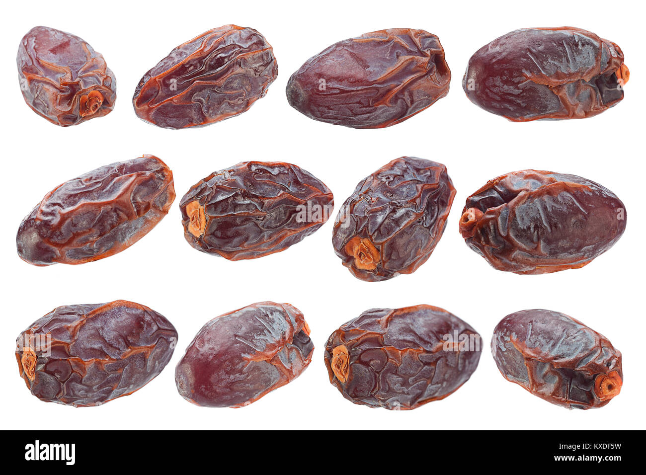Date de mise à fruit séché sucré isolated on white Banque D'Images