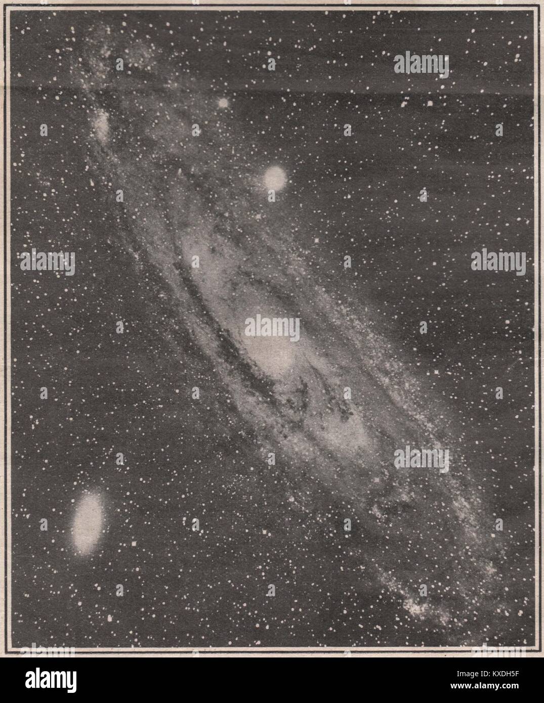 La Nébuleuse d'Andromède en grand, caractérisé par son aspect de comète et par son noyau formé probablement à la … Banque D'Images