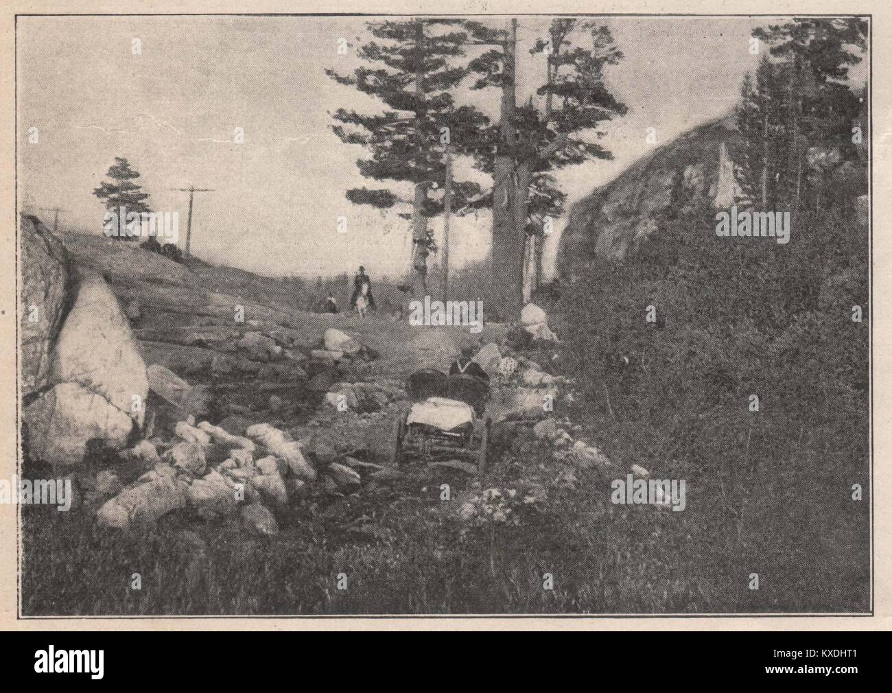 Un sentier rocheux dans les Sierras Banque D'Images
