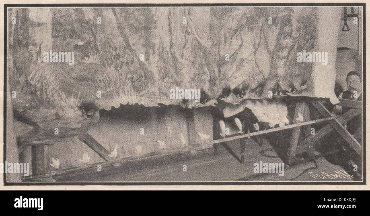 Paysages chute après un test, montrant un effet purement local de la flamme Banque D'Images