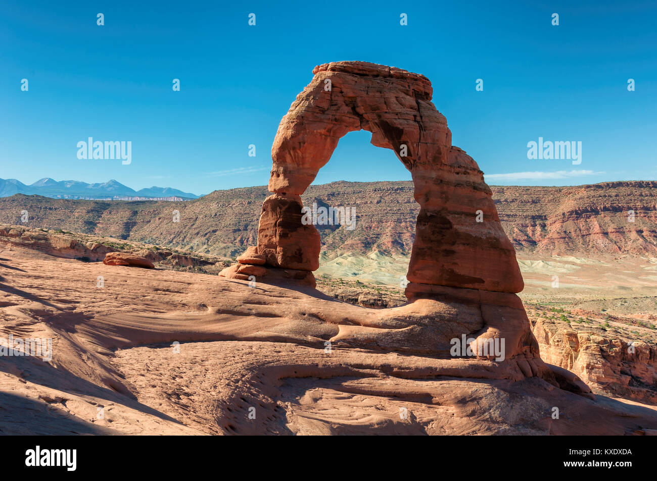 Delicate Arch dans Arches National Park dans l'Utah, USA Banque D'Images