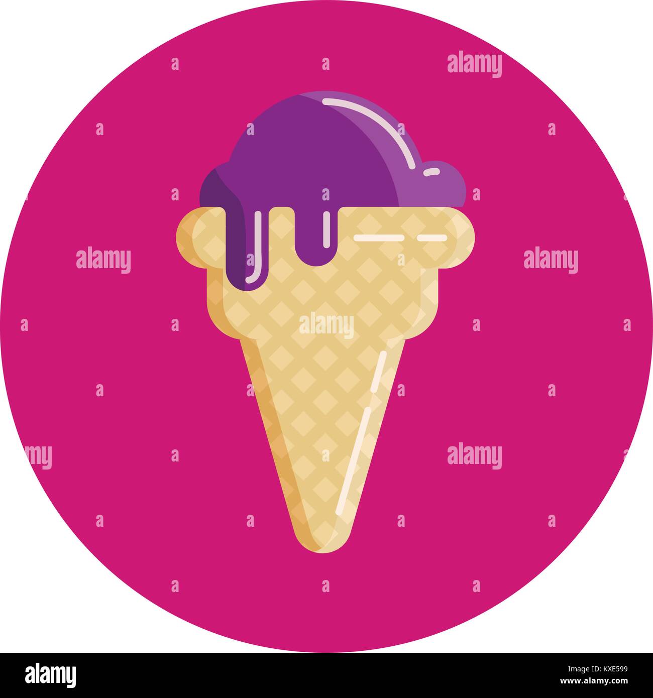 Icône de crème glacée Illustration de Vecteur