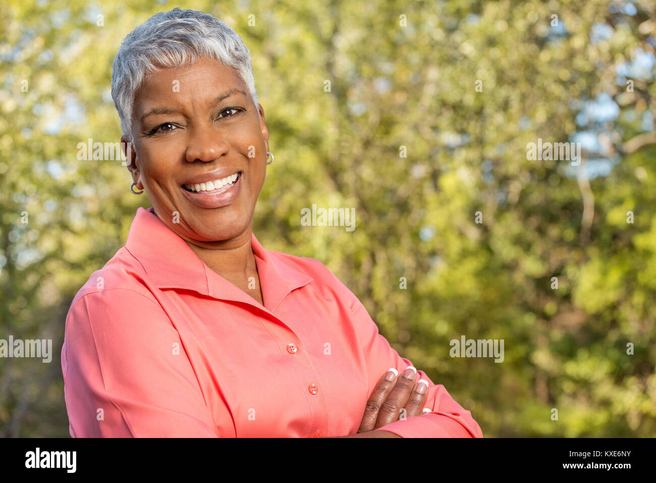 Young African American Woman. Banque D'Images