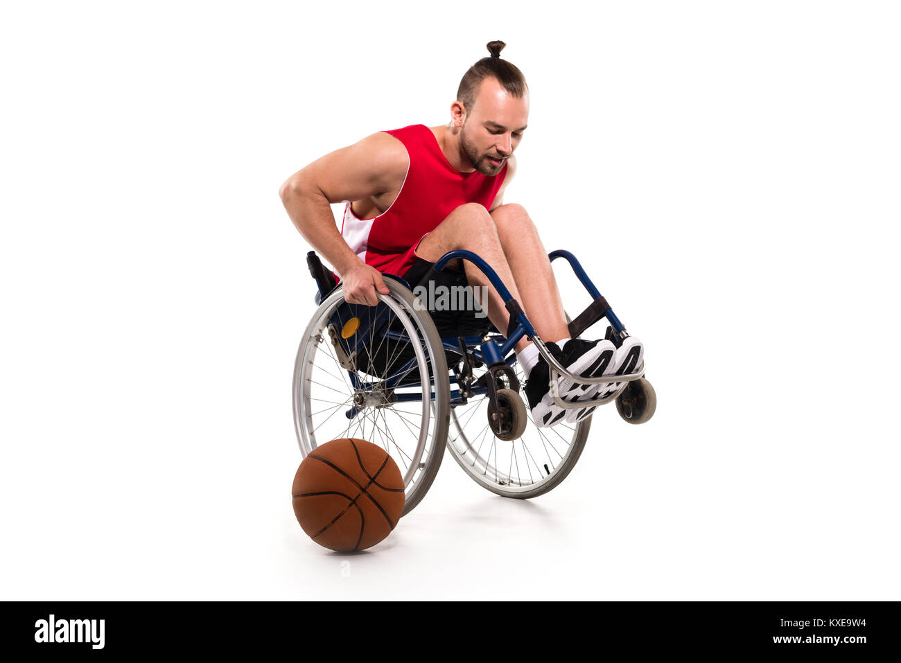 Basket-ball en fauteuil roulant Banque D'Images