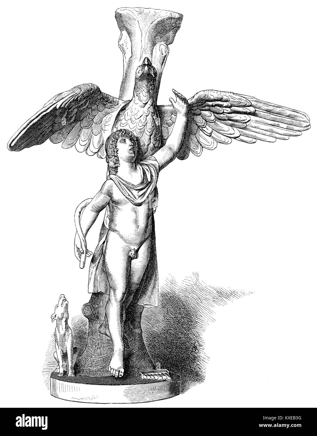 Ou Ganymède Ganymède, la mythologie grecque Banque D'Images