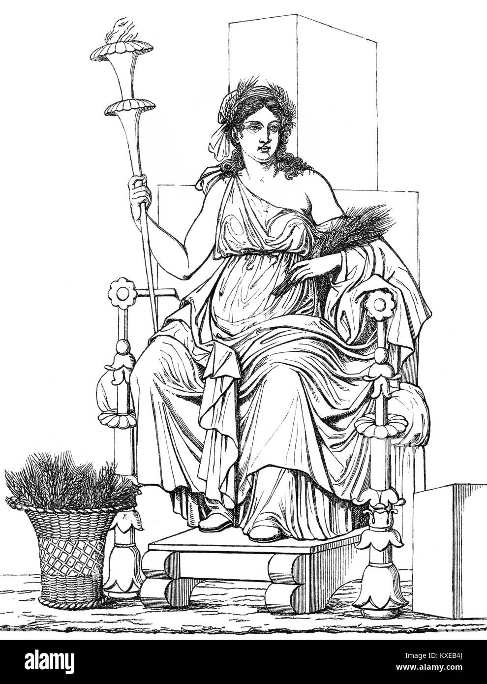 Déméter la déesse de la récolte et de l'agriculture, la mythologie grecque Banque D'Images