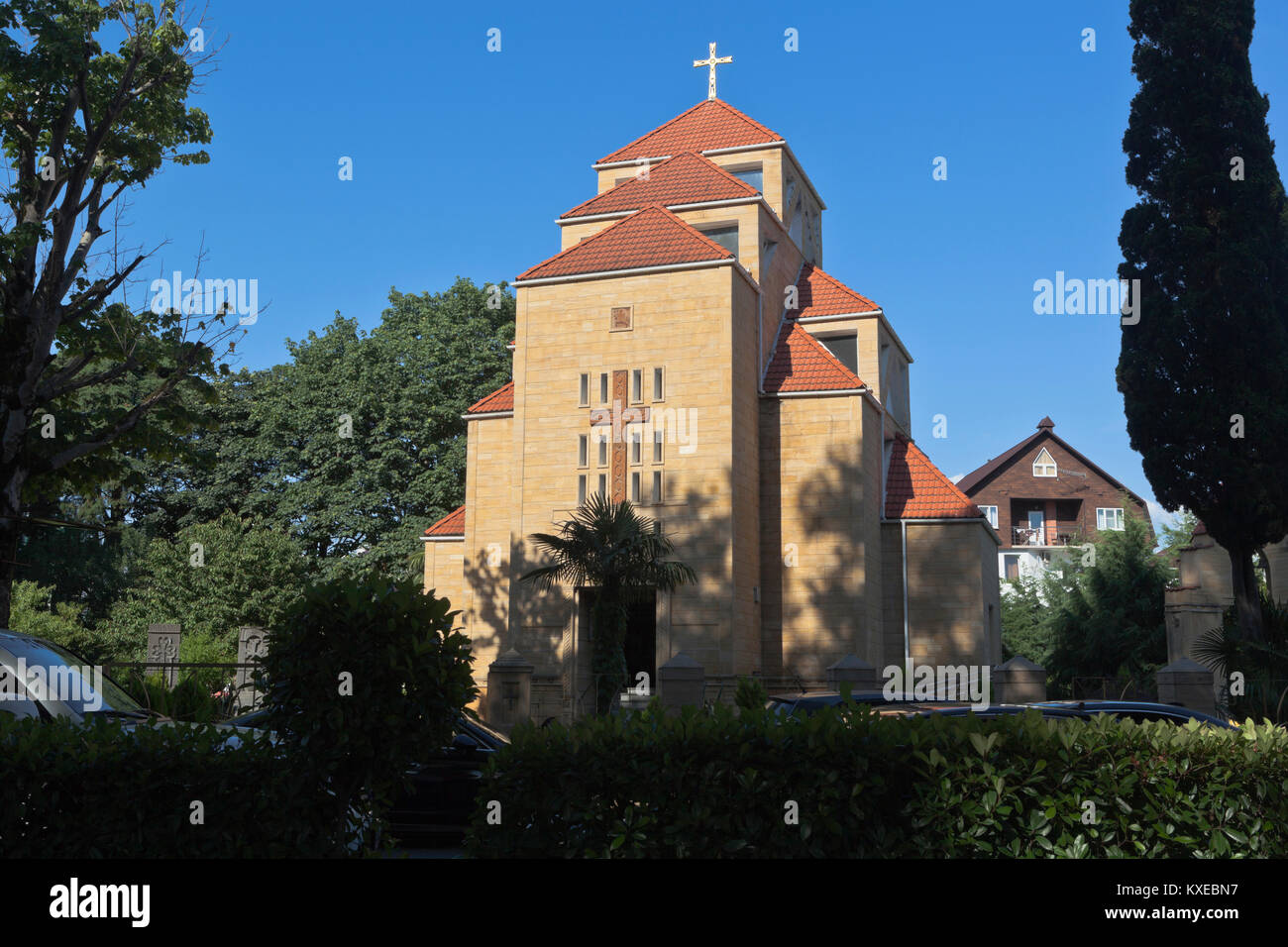Cathédrale de Saint Sarkis dans Adler, Sochi, dans la région de Krasnodar, Russie Banque D'Images