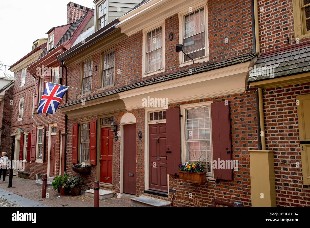 La plus ancienne rue Philadelpia historique Elfreth's Alley Banque D'Images