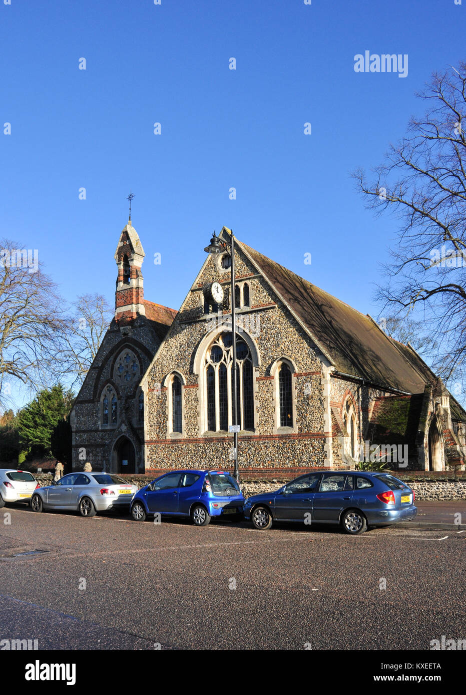 L'église Holy Trinity, High Street, Stevenage, Hertfordshire, England, UK Banque D'Images