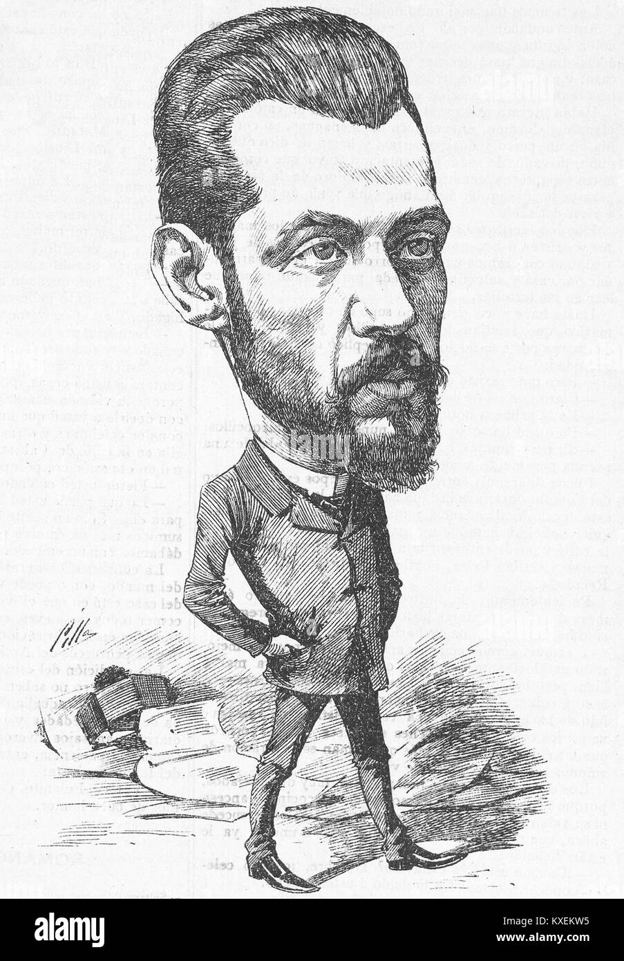 1889-02-09, Madrid Cómico, Luis de Ansorena, Cilla (rognée) Banque D'Images