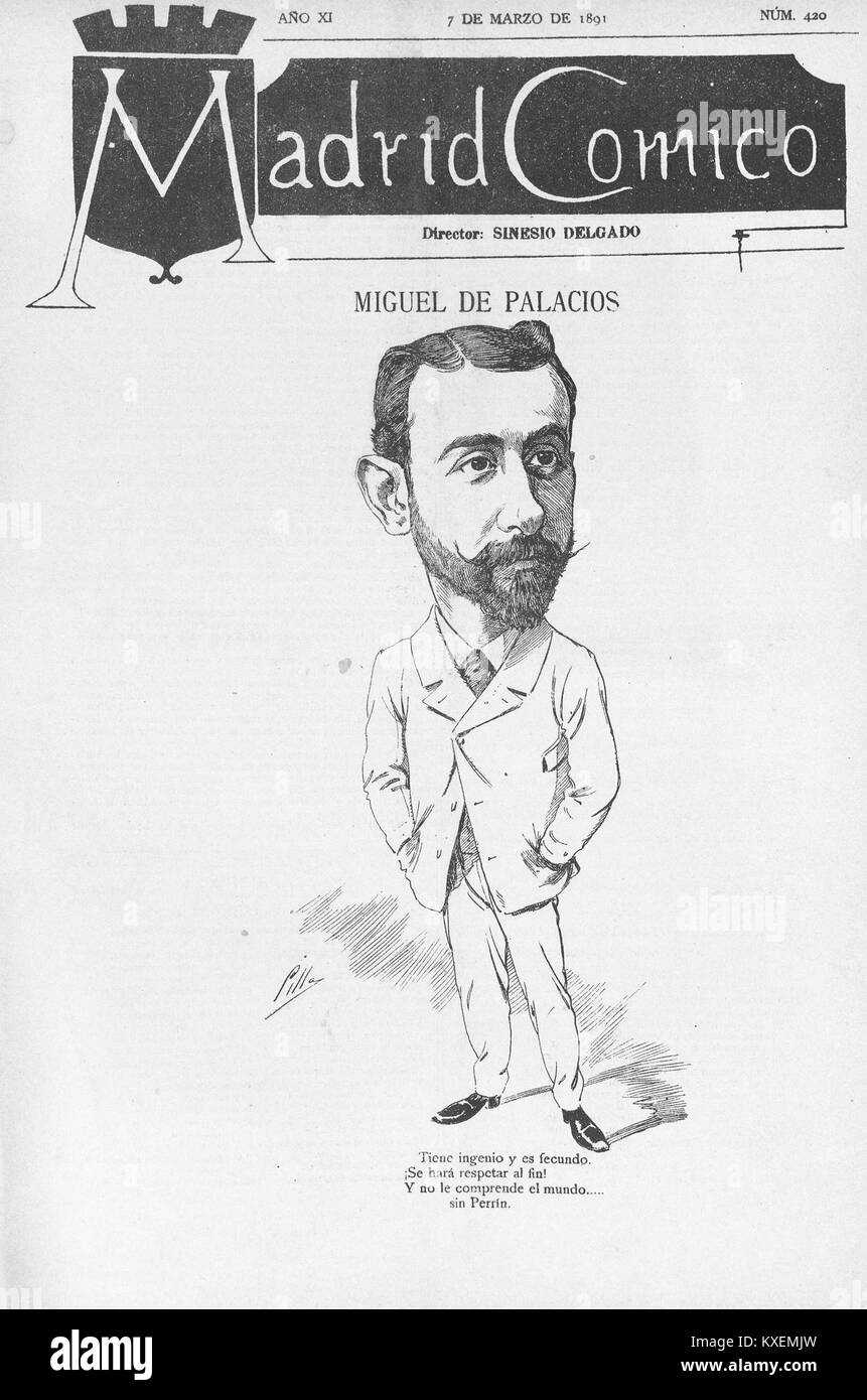 1891-03-07, Madrid Cómico, Miguel de Palacios, Cilla Banque D'Images