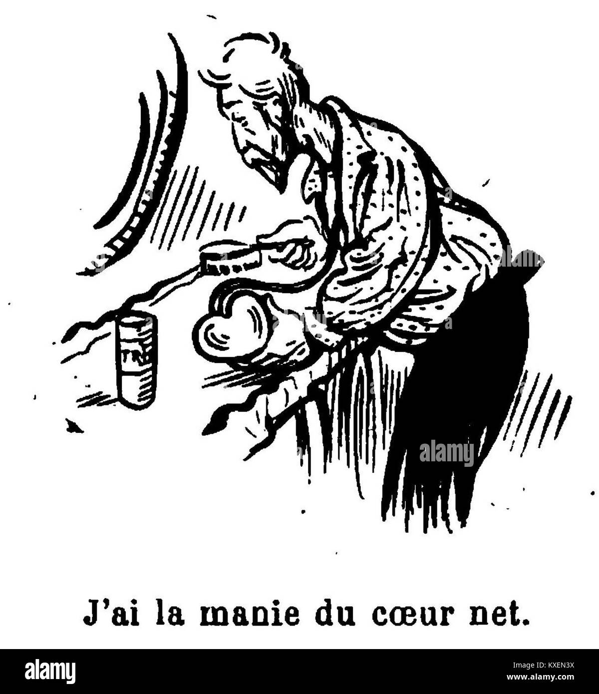Cette œuvre, intitulée « L’arroseur » par allais, présente une représentation fantaisiste d’un arroseur, offrant un regard ludique sur la vie quotidienne à travers une lentille artistique humoristique. Banque D'Images