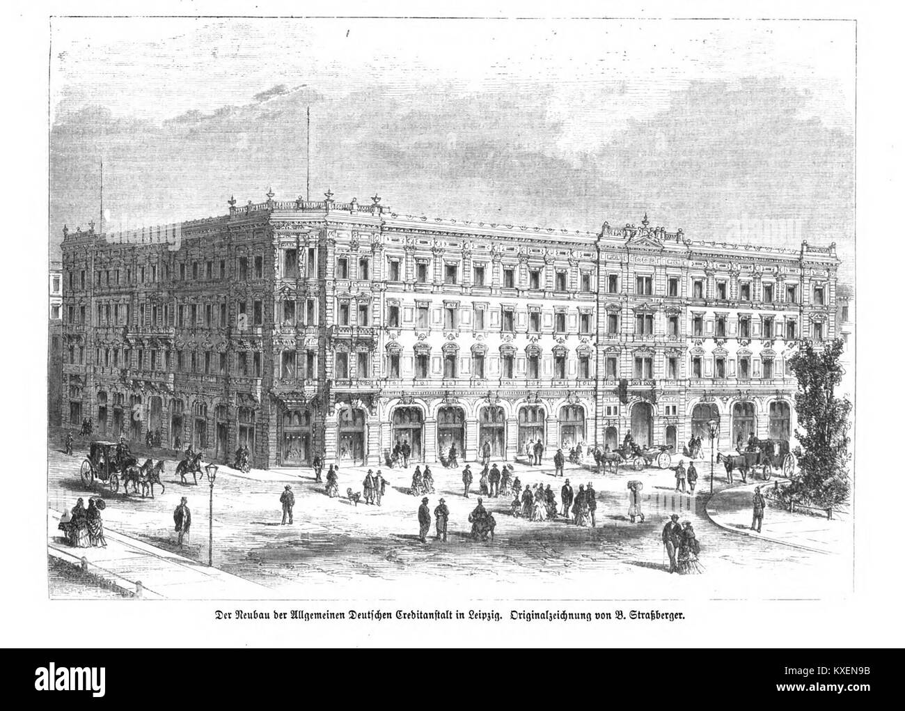 Cette image tirée de l'Illustrirte Zeitung de 1874 montre le siège de l'Allgemeine Deutsche Credit-Anstalt à Brühl, en Allemagne. La publication souligne l’importance économique et financière de l’institution au XIXe siècle. Banque D'Images Cette image tirée de l'Illustrirte Zeitung de 1874 montre le siège de l'Allgemeine Deutsche Credit-Anstalt à Brühl, en Allemagne. La publication souligne l’importance économique et financière de l’institution au XIXe siècle. Banque D'Images