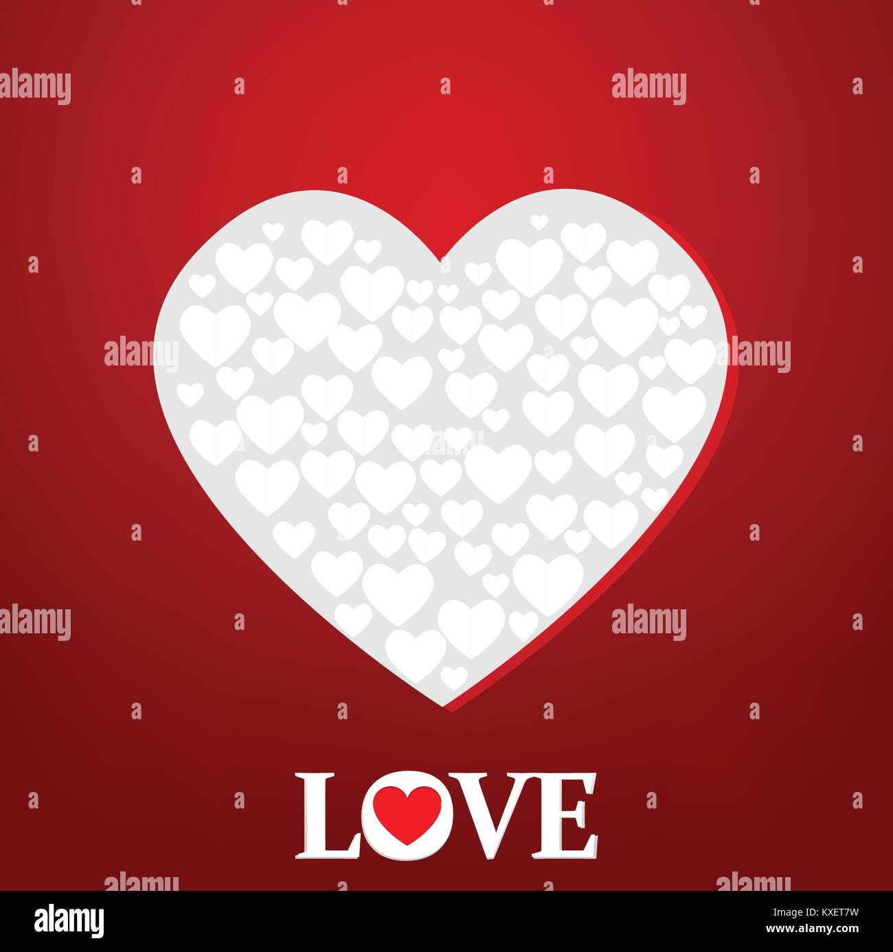 Valentines Day background vector forme de coeur pour l'amour la conception de cartes de souhaits Illustration de Vecteur