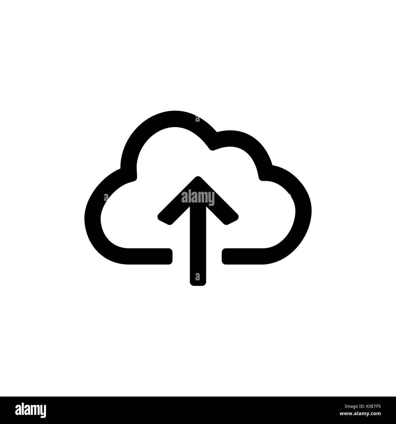 Sauvegarde et restauration des données icône de nuage pour la conception de l'interface utilisateur de style simple. Illustration de Vecteur