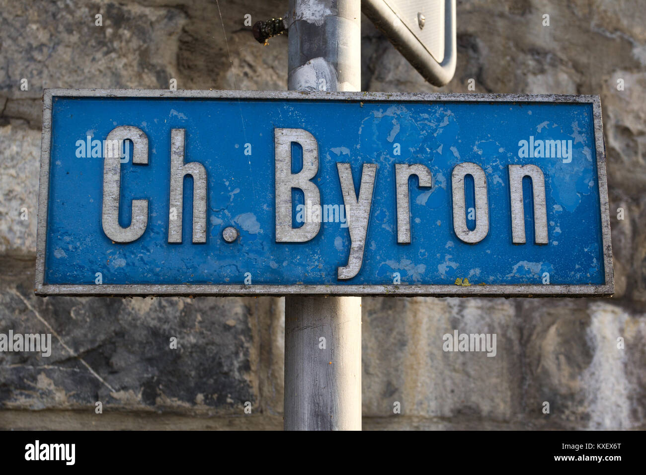 Chemin Byron - Cologny (Genève) Banque D'Images