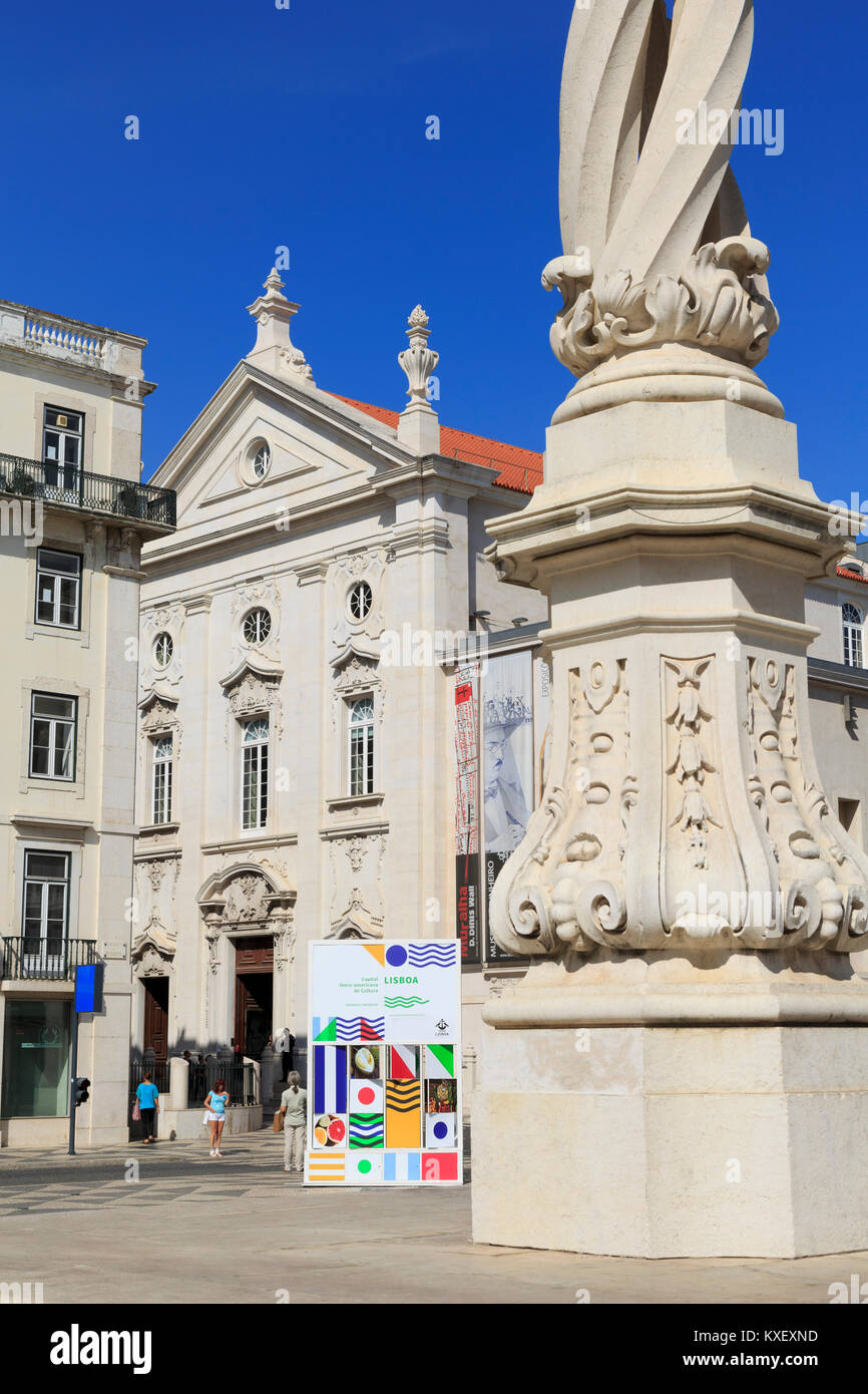 L'hôtel de ville, place municipale, Lisbonne, Portugal, Europe Banque D'Images