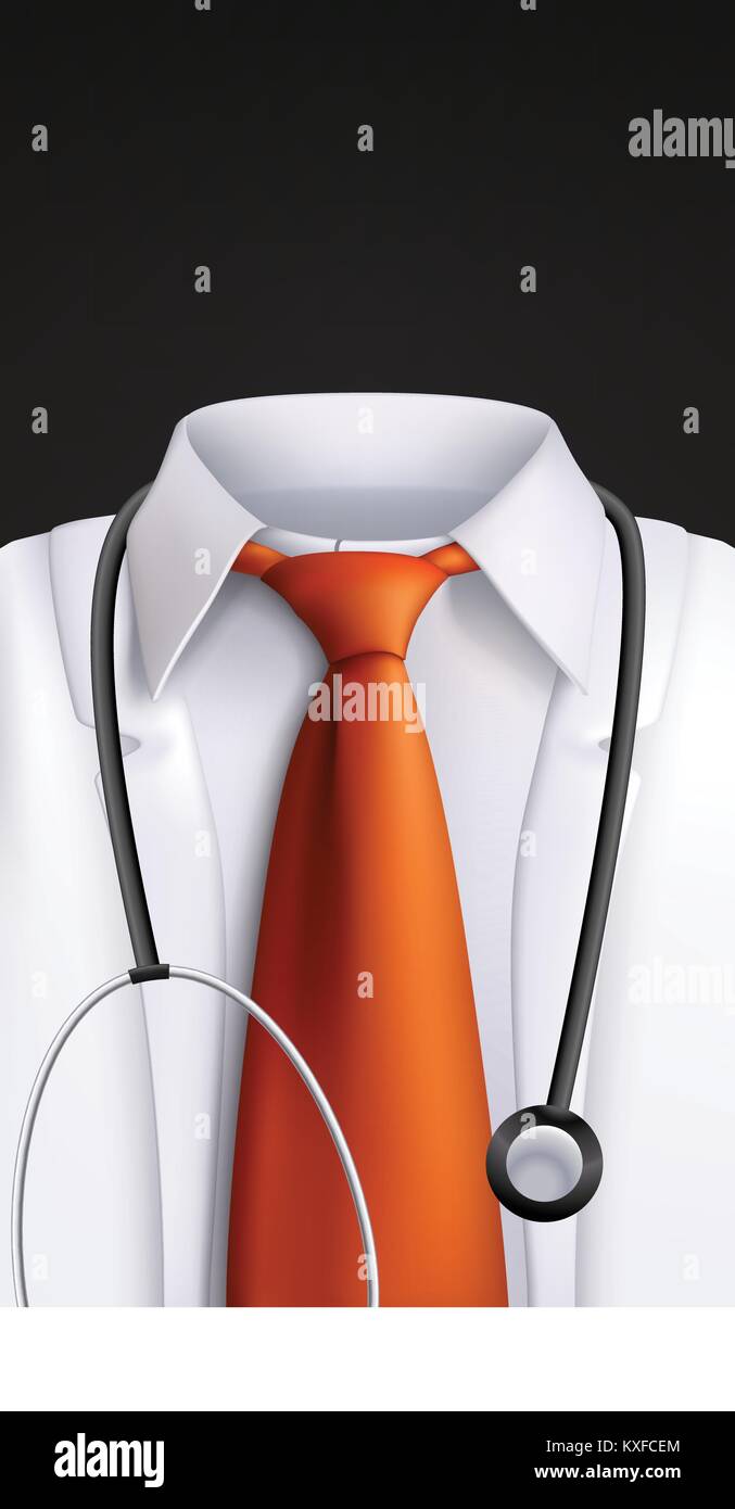 Couleur blanc costume de médecins Illustration de Vecteur