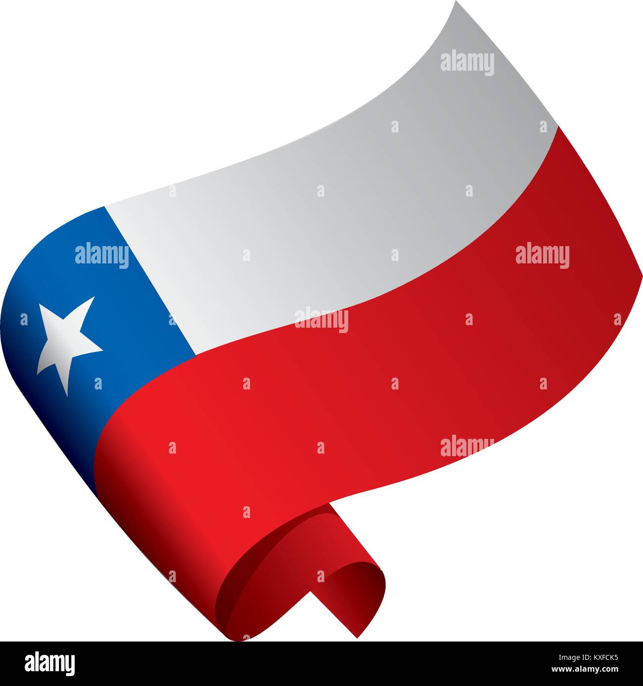 Drapeau du Chili, vector illustration Illustration de Vecteur