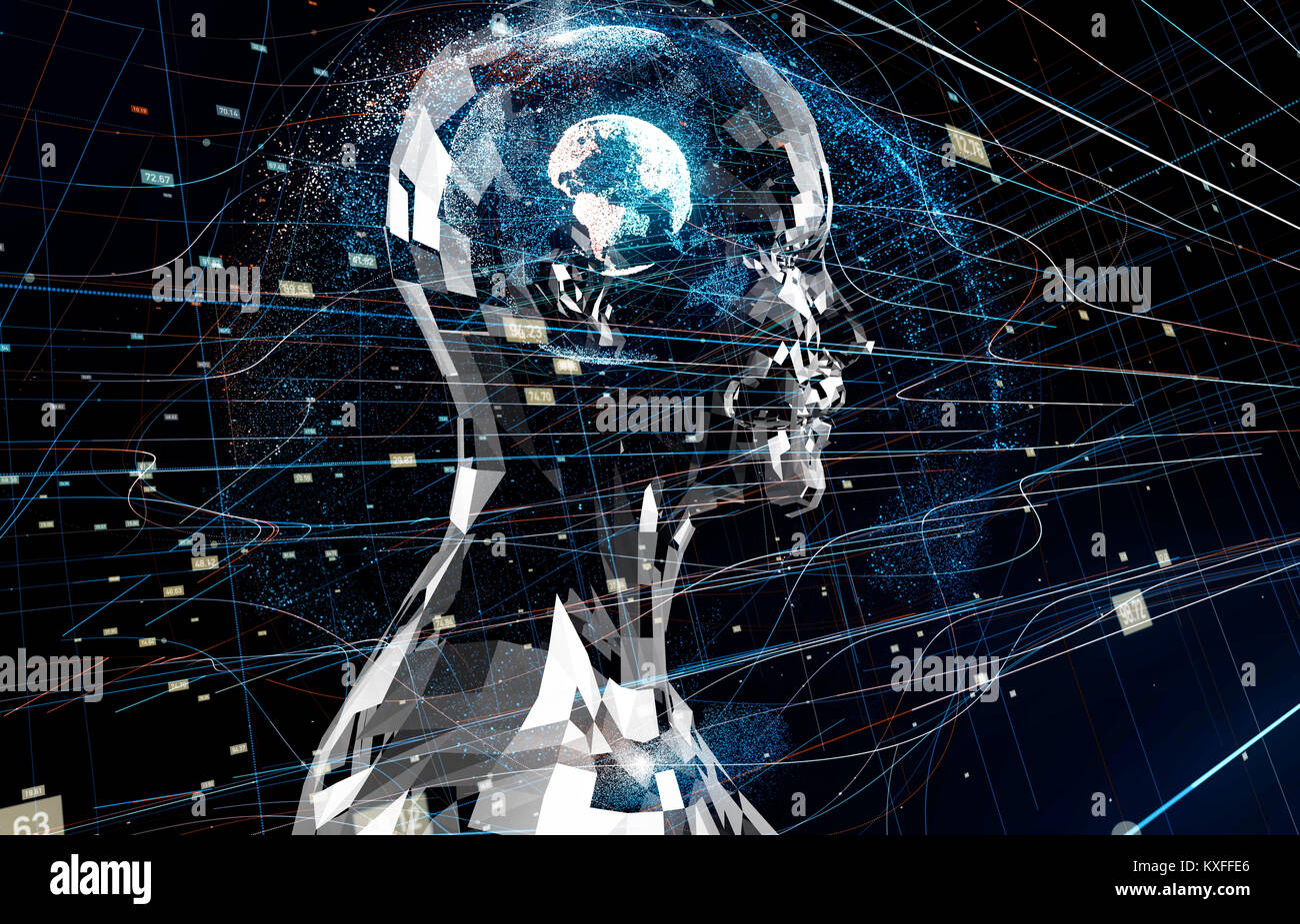 L'Intelligence Artificielle(IA) concept. Banque D'Images