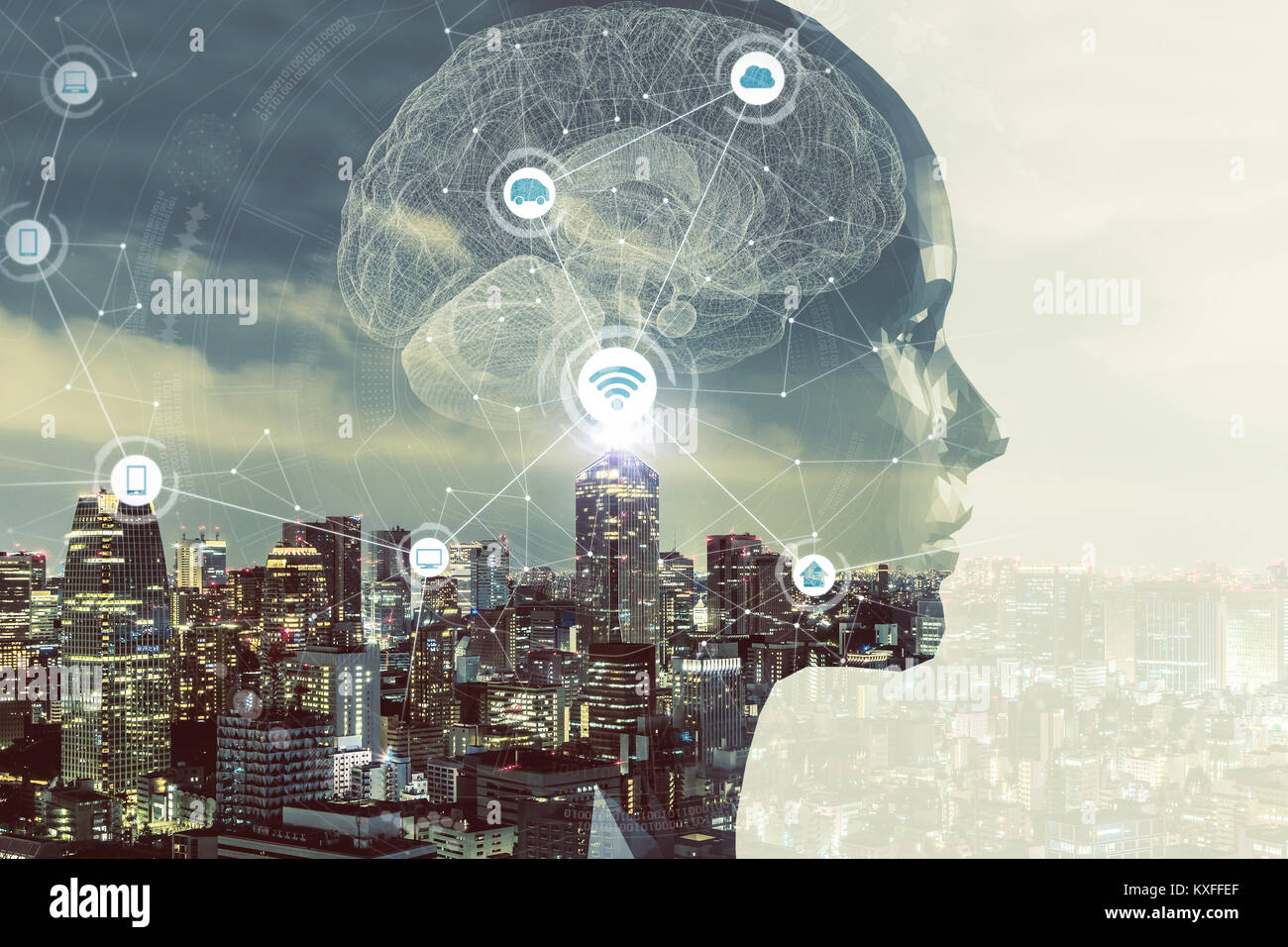 L'Intelligence Artificielle(IA) concept. Banque D'Images