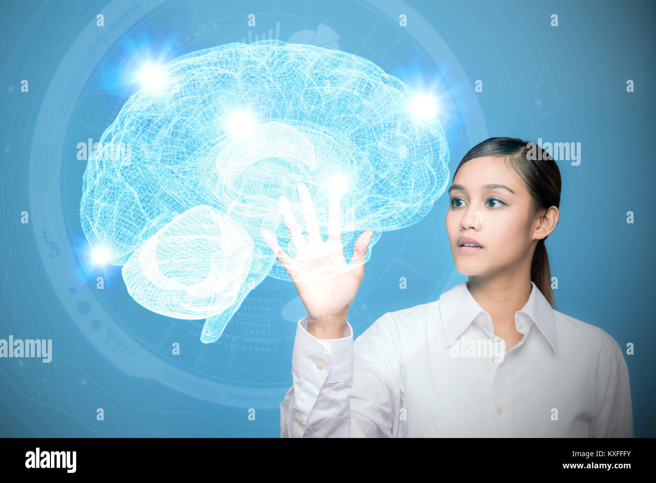 L'Intelligence Artificielle(IA) concept. Banque D'Images