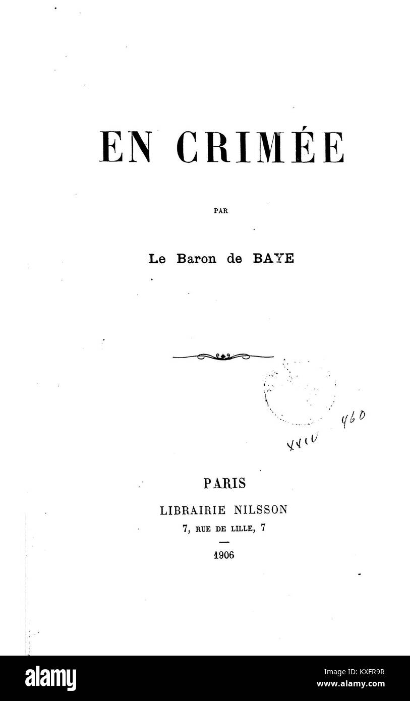 1906. Baye, en Crimée. La RSL Страница (01) 26275613246 Banque D'Images