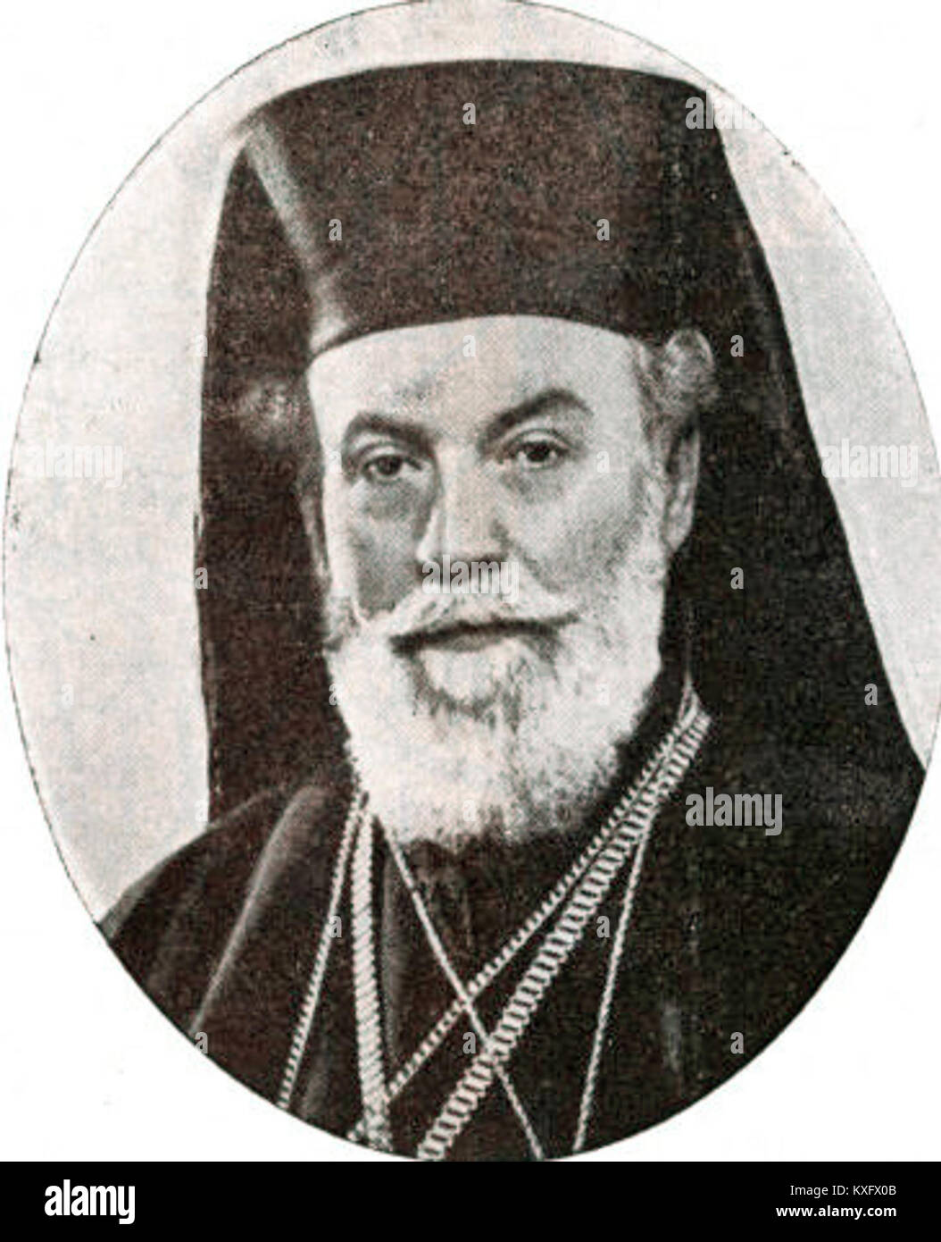 Portrait ou enregistrement de Nikolai (Evangelidis), probablement une figure cléricale ou savante d'origine orthodoxe orientale ou grecque, associée à un travail religieux ou académique. Banque D'Images