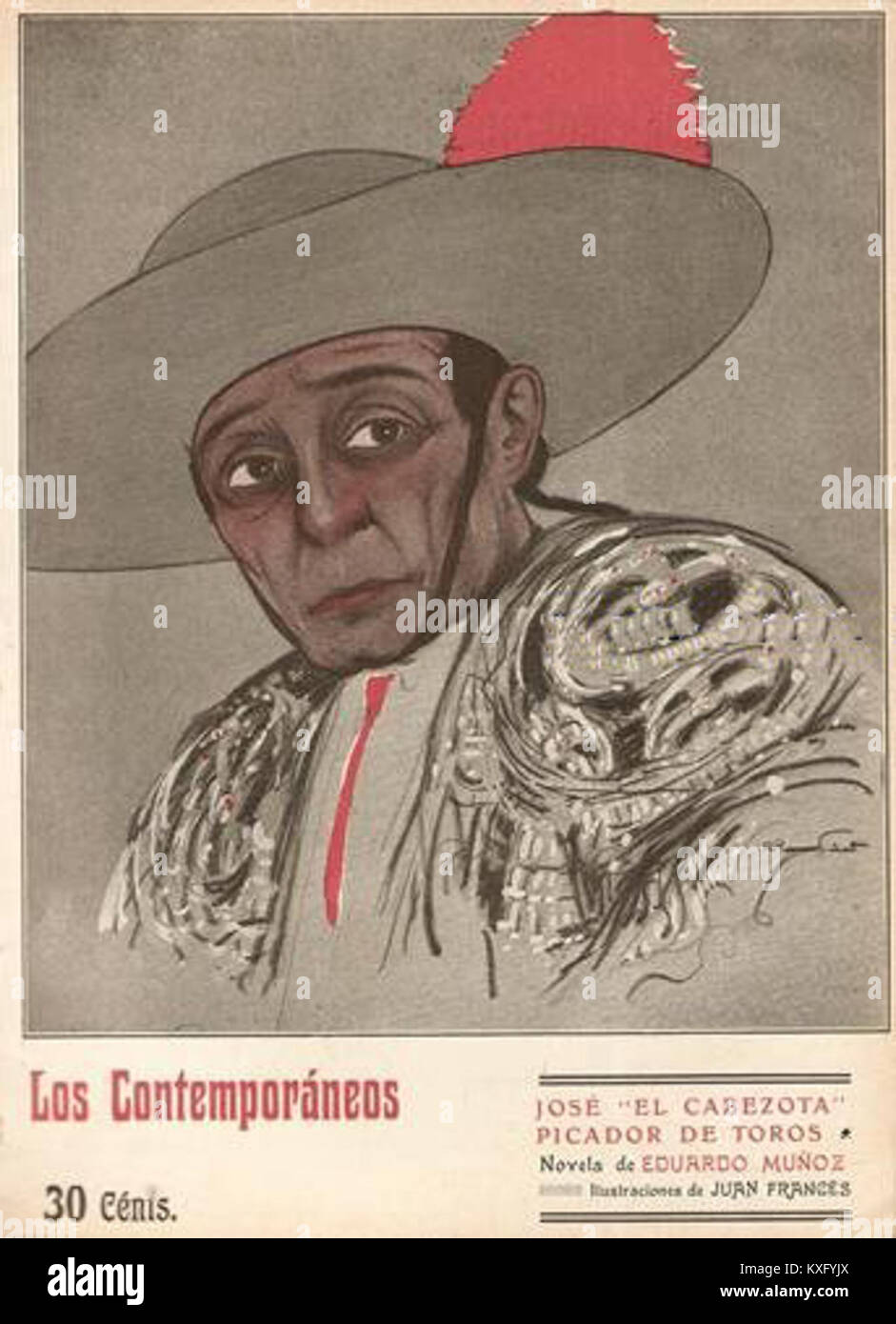 1909-10-29, Los Contemporáneos, José 'El Cabezota", Editions rustica de Toros, de Eduardo Muñoz, Romero Calvet Banque D'Images