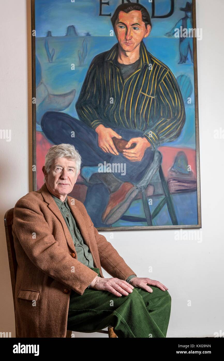 Edinburgh, Royaume-Uni. 9 janvier, 2018. Edinburgh's Open Eye Gallery présente une exposition de portraits par Alexander Moffat OBE LSF coïncide avec la publication de sa monographie, une vue de la Nation (Luath Press). Avec du texte par Bill Hare, le livre de graphiques Moffat éminente carrière comme portraitiste des grands de la culture écossaise moderne. L'exposition comprend des portraits de poètes engagés dans la Renaissance écossais Hugh MacDiarmid, ainsi que des artistes de renommée Scottish Alasdair Gray, Adrian Wiszniewski, Peter Howson et Ken Currie. Credit : Riche de Dyson/Alamy Live News Banque D'Images