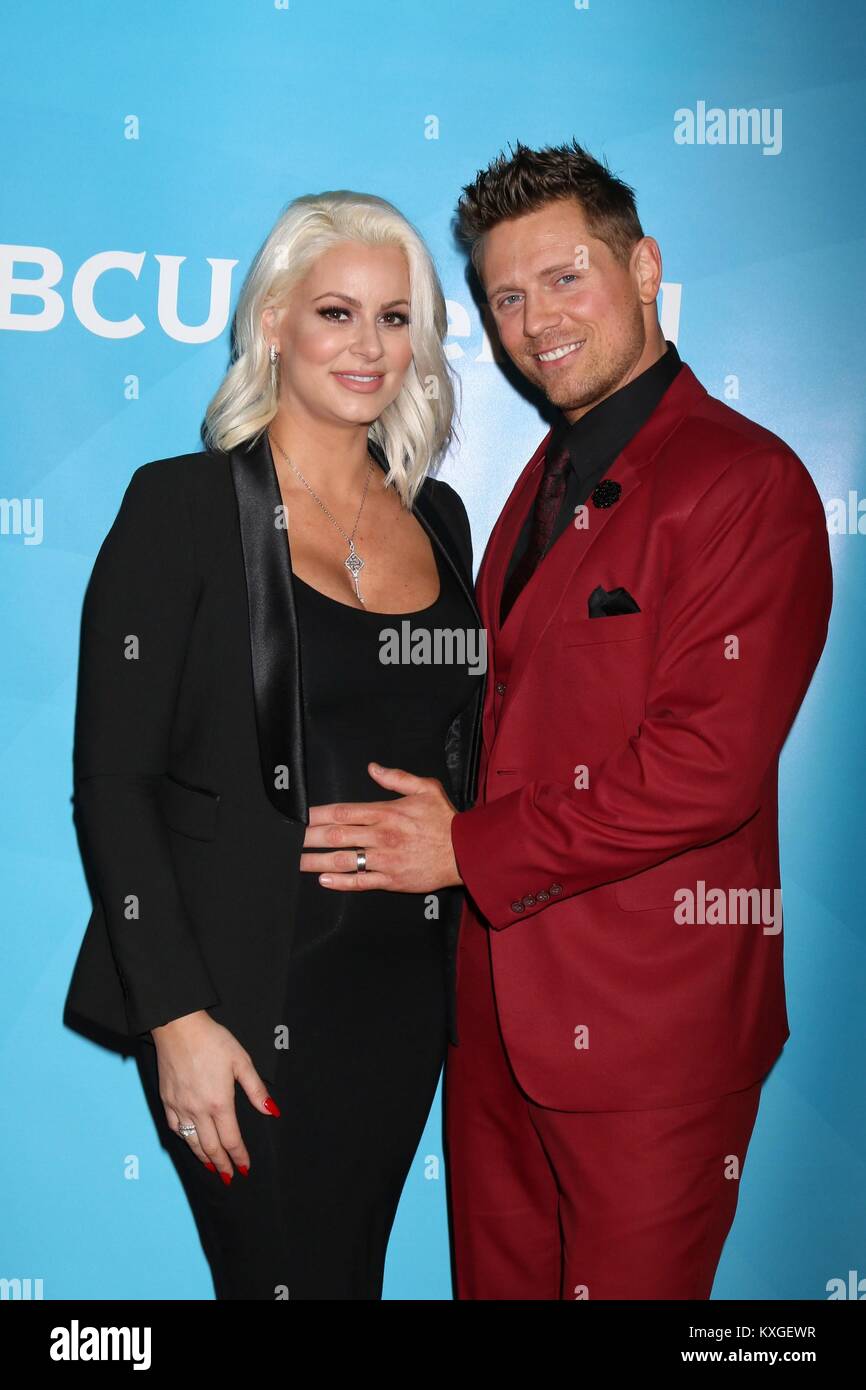 Pasadena, CA. Jan 9, 2018. Maryse Ouellet, Michael Mizanin, les ZIM fortes au niveau des arrivées pour NBC Universal TCA Winter Press Tour 2018, l'hôtel Langham Huntington, Pasadena, CA, 9 janvier 2018. Credit : Priscilla Grant/Everett Collection/Alamy Live News Banque D'Images