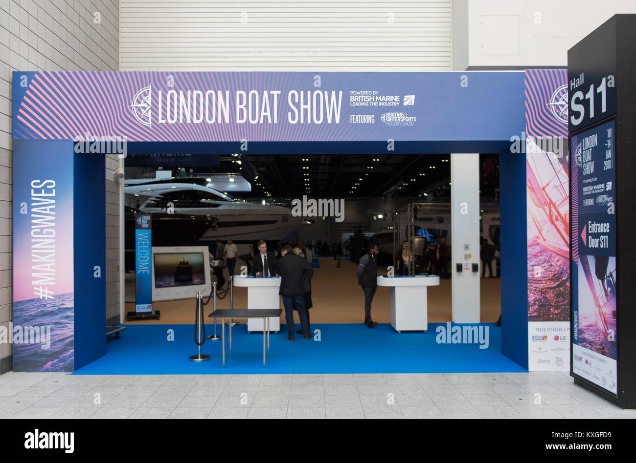 ExCel, Londres, Royaume-Uni. 10 janvier, 2018. Les cinq jours "London Boat Show s'ouvre. Credit : Malcolm Park/Alamy Live News. Banque D'Images